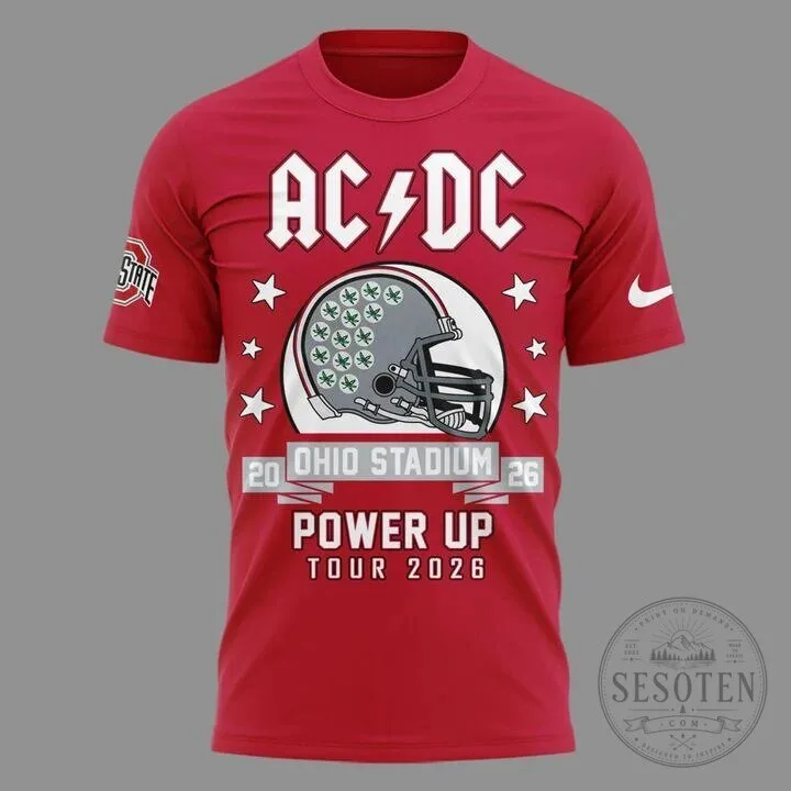 2026 Power Up Tour T-Shirt for Ohio State Buckeyes Football by AC/DC 10 2026 Power Up Tour T-Shirt for Ohio State Buckeyes Football by AC/DC