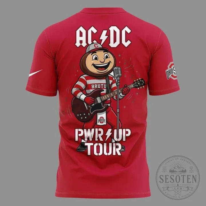 2026 Power Up Tour T-Shirt for Ohio State Buckeyes Football by AC/DC 11 2026 Power Up Tour T-Shirt for Ohio State Buckeyes Football by AC/DC