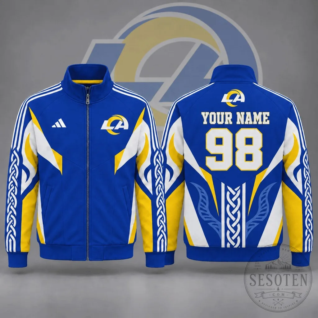 Los Angeles Rams Personalized Tribal Full-Zip Jacket Los Angeles Rams Personalized Tribal Full-Zip Jacket