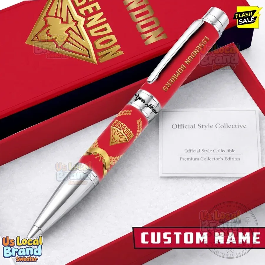 Essendon Bombers Australian Rules Football Team Custom Engraved Pen 2 Essendon Bombers Australian Rules Football Team Custom Engraved Pen