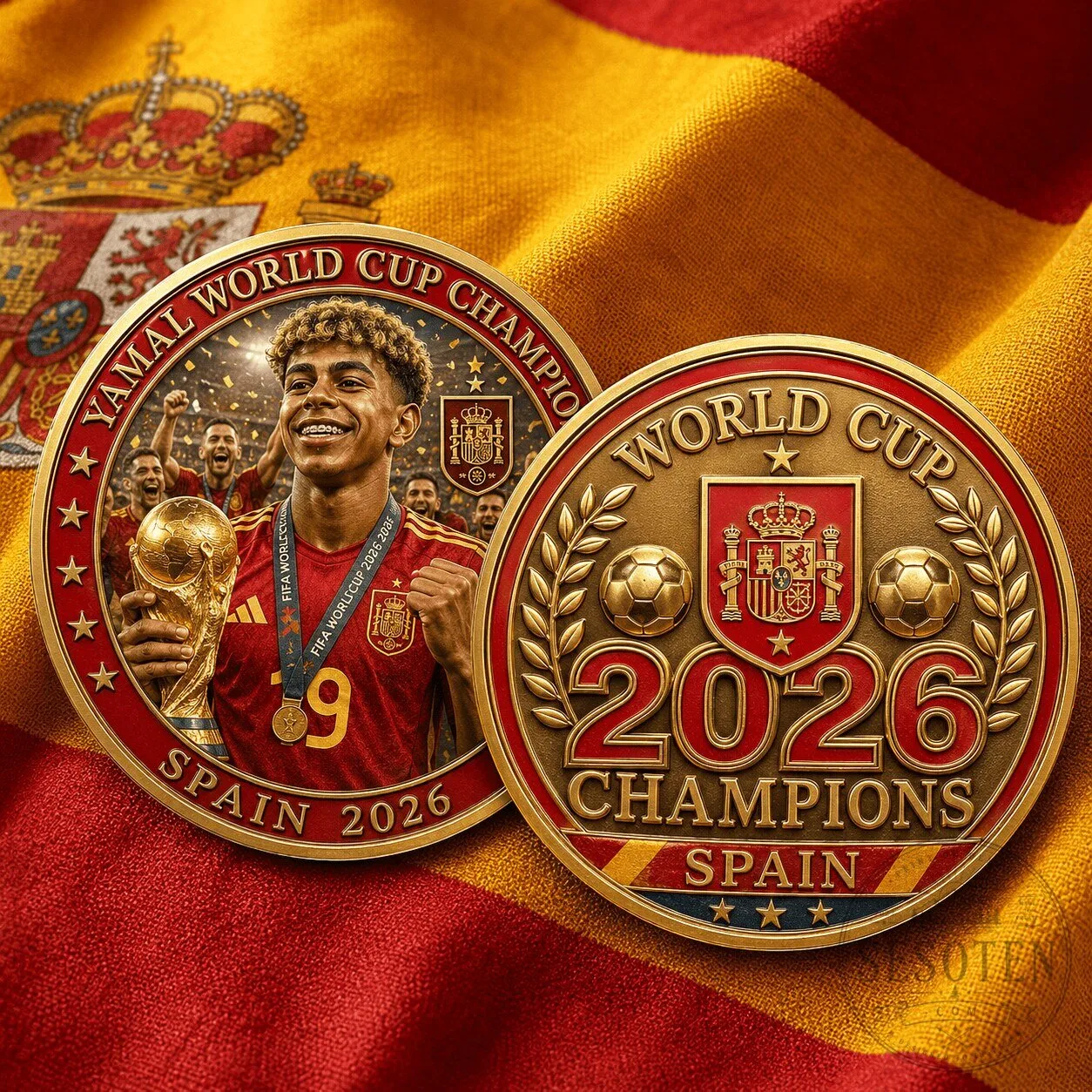Commemorative Coin Celebrating Spain's 2026 World Cup Championship