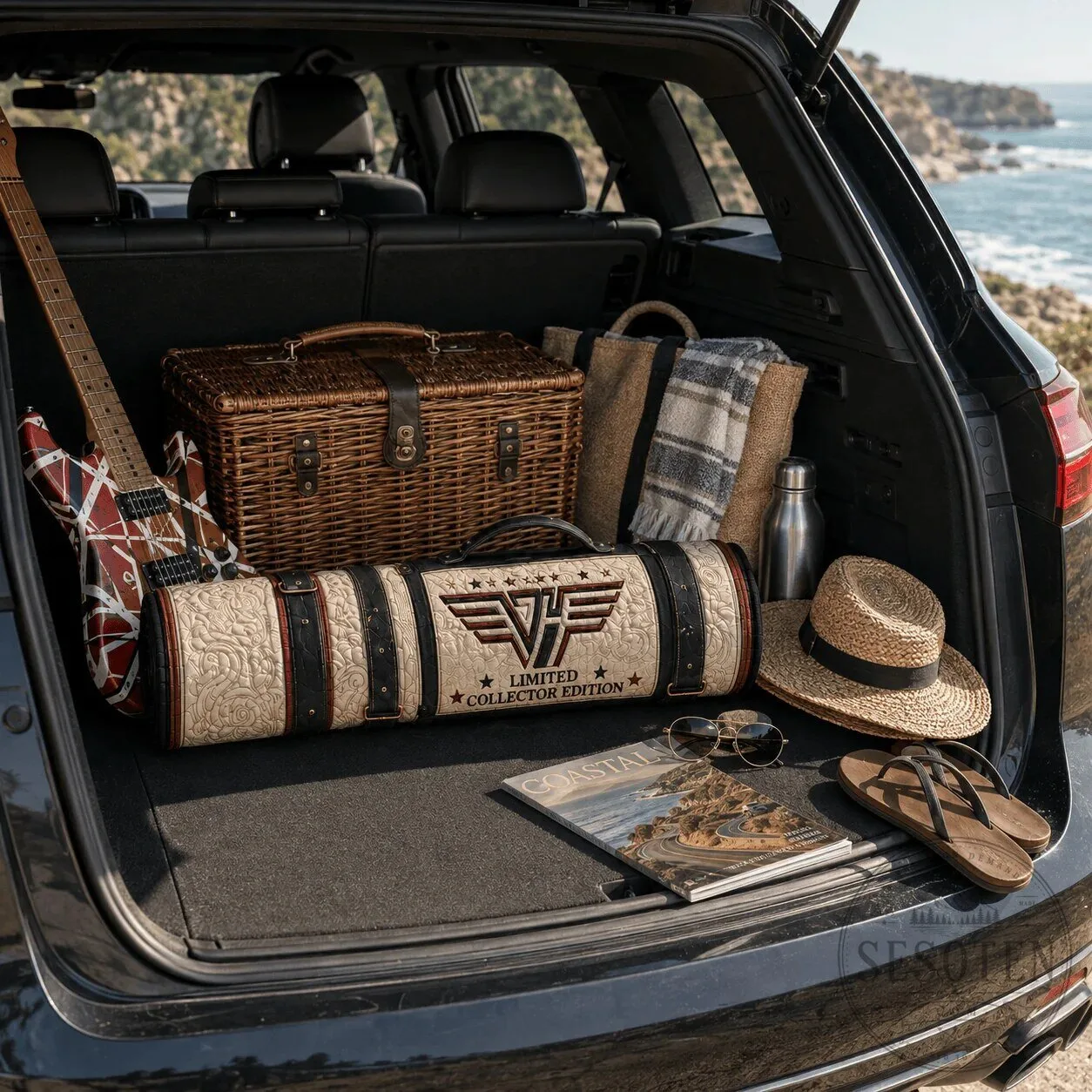 Picnic Blanket - Quilted Rock Legacy from Van Halen's Sunset Strip 10 Picnic Blanket - Quilted Rock Legacy from Van Halen