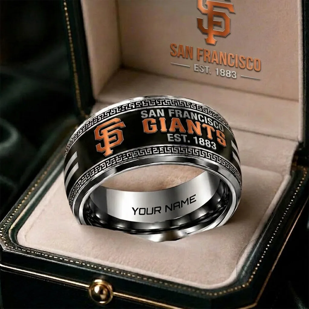 Personalized Engraved Ring for San Francisco Giants Baseball Fans