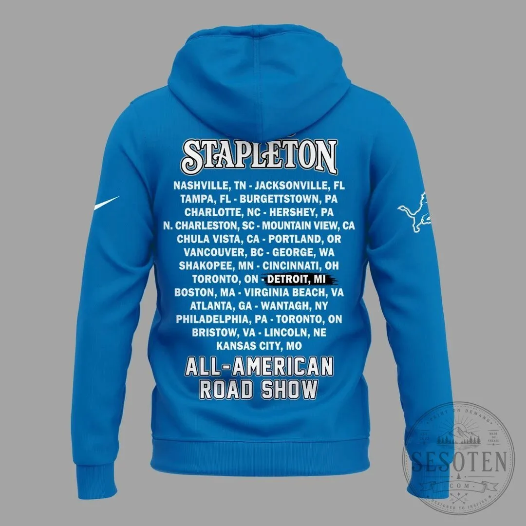 Detroit Lions Concert Hoodie for Chris Stapleton's All-American Road Show 9 Detroit Lions Concert Hoodie for Chris Stapleton