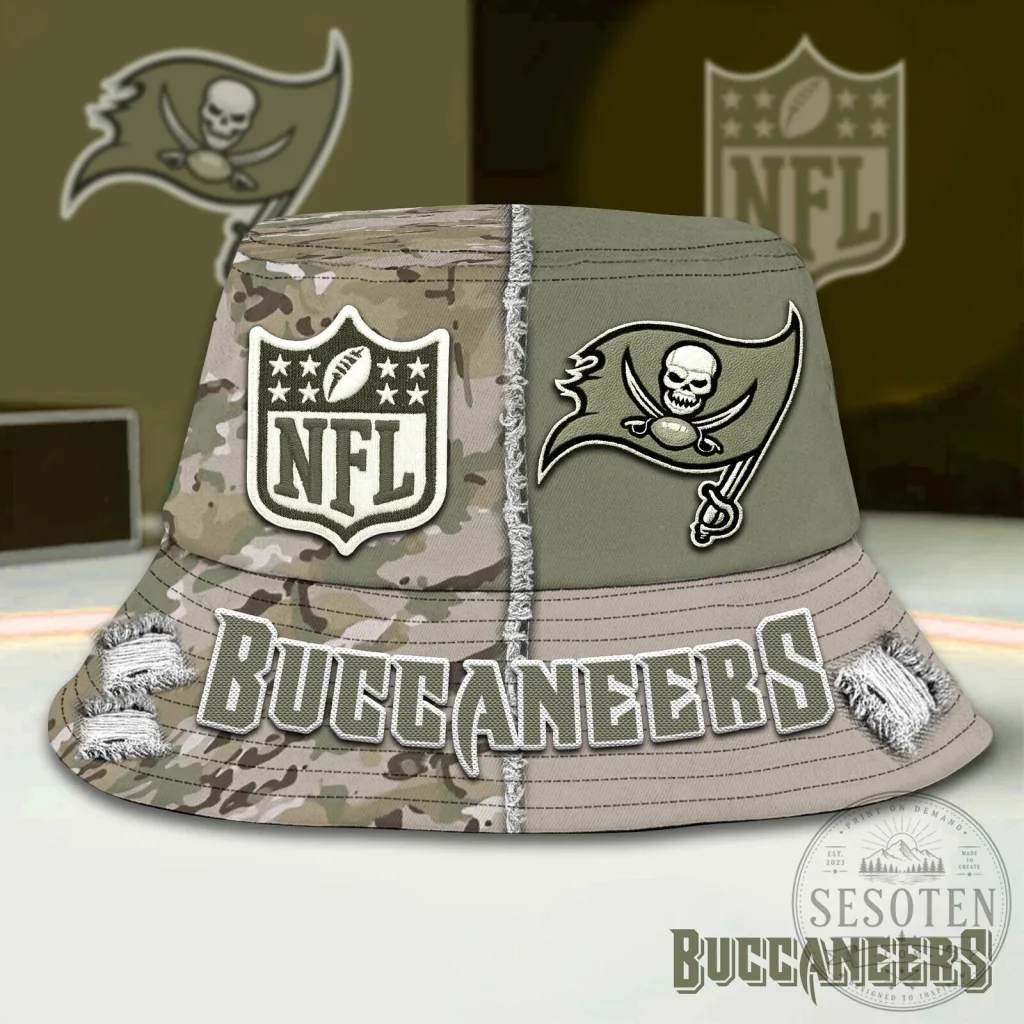 Tampa Bay Buccaneers NFL Football Team Camouflage Bucket Hat Tampa Bay Buccaneers NFL Football Team Camouflage Bucket Hat