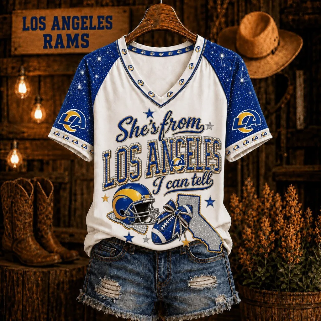 Los Angeles Rams Football Team She's From Los Angeles I Can Tell T-Shirt Los Angeles Rams Football Team She's From Los Angeles I Can Tell T-Shirt