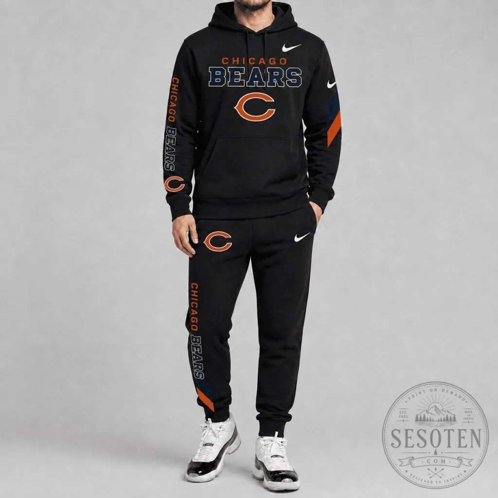 Chicago Bears National Football League Team Logo Black Hoodie Sweatshirt Chicago Bears National Football League Team Logo Black Hoodie Sweatshirt