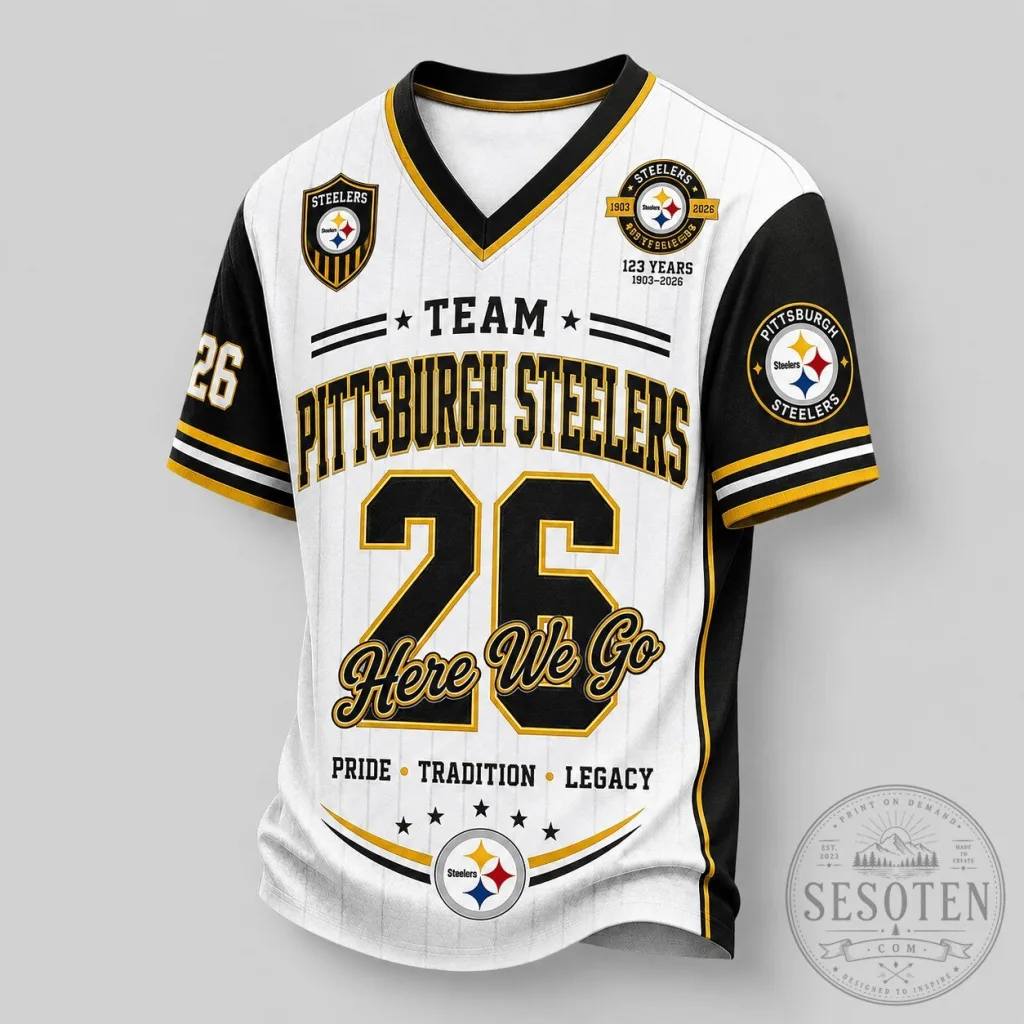 Pittsburgh Steelers NFL Legacy Pride V-Neck Jersey Pittsburgh Steelers NFL Legacy Pride V-Neck Jersey