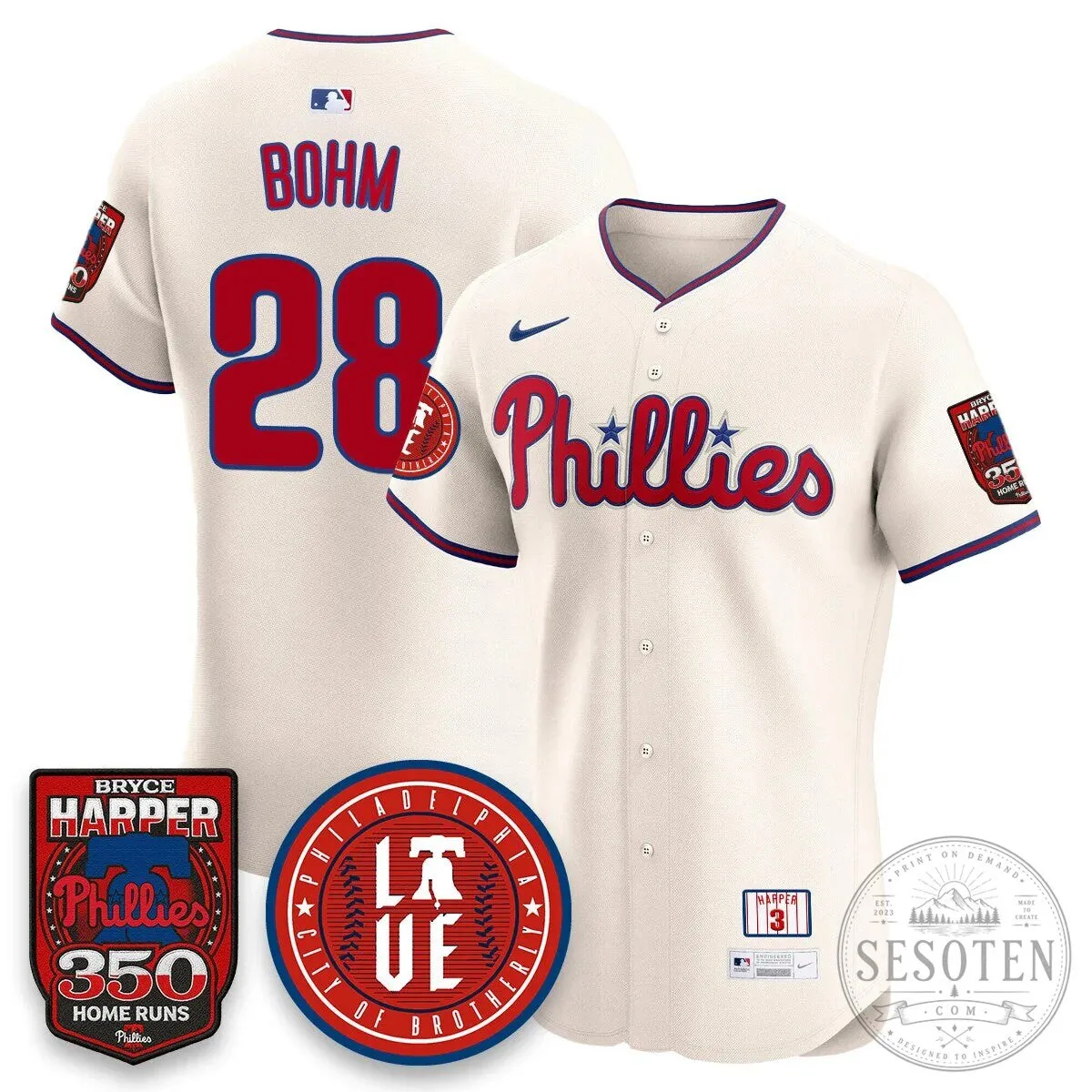 Philadelphia Phillies Bryce Harper 350 Home Runs Baseball Jersey 46 Philadelphia Phillies Bryce Harper 350 Home Runs Baseball Jersey