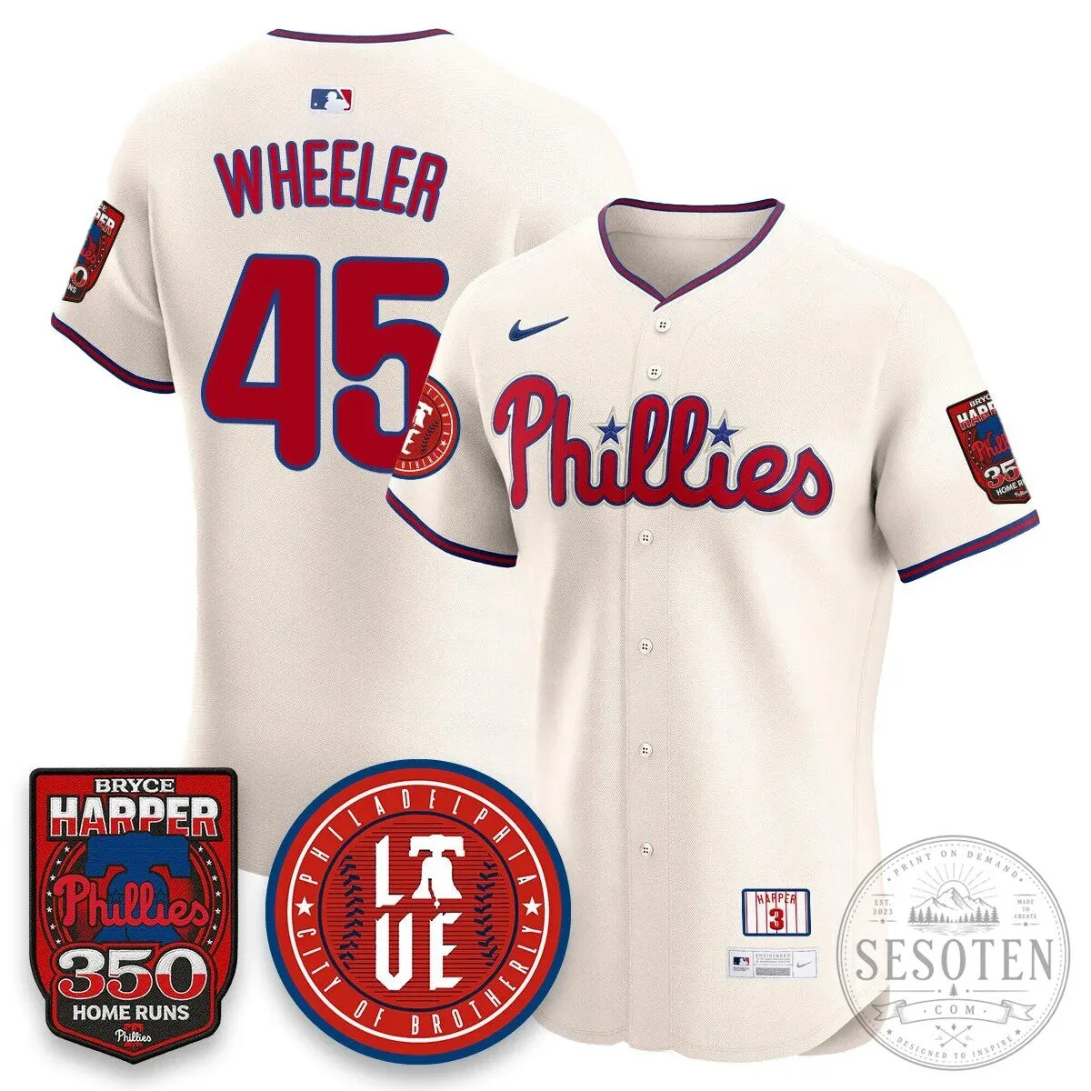 Philadelphia Phillies Bryce Harper 350 Home Runs Baseball Jersey 48 Philadelphia Phillies Bryce Harper 350 Home Runs Baseball Jersey