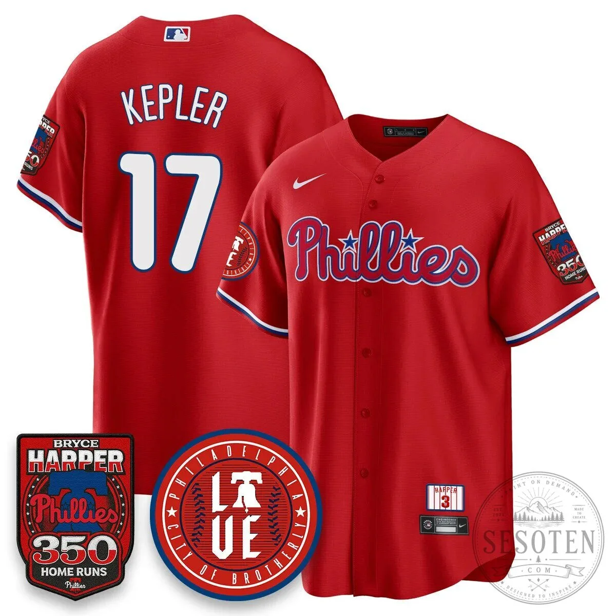 Philadelphia Phillies Bryce Harper 350 Home Runs Baseball Jersey 57 Philadelphia Phillies Bryce Harper 350 Home Runs Baseball Jersey