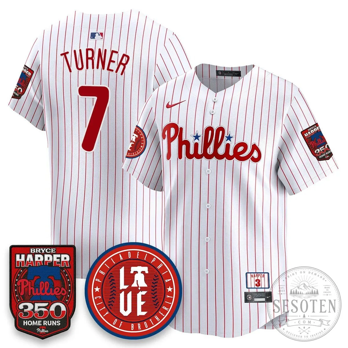 Philadelphia Phillies Bryce Harper 350 Home Runs Baseball Jersey 64 Philadelphia Phillies Bryce Harper 350 Home Runs Baseball Jersey