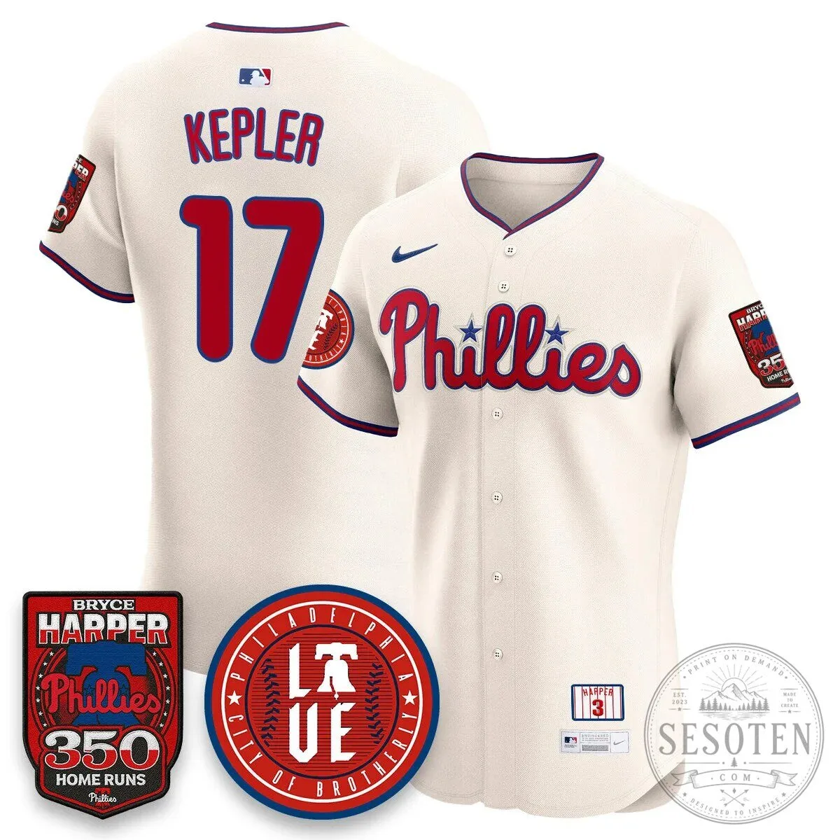 Philadelphia Phillies Bryce Harper 350 Home Runs Baseball Jersey 65 Philadelphia Phillies Bryce Harper 350 Home Runs Baseball Jersey