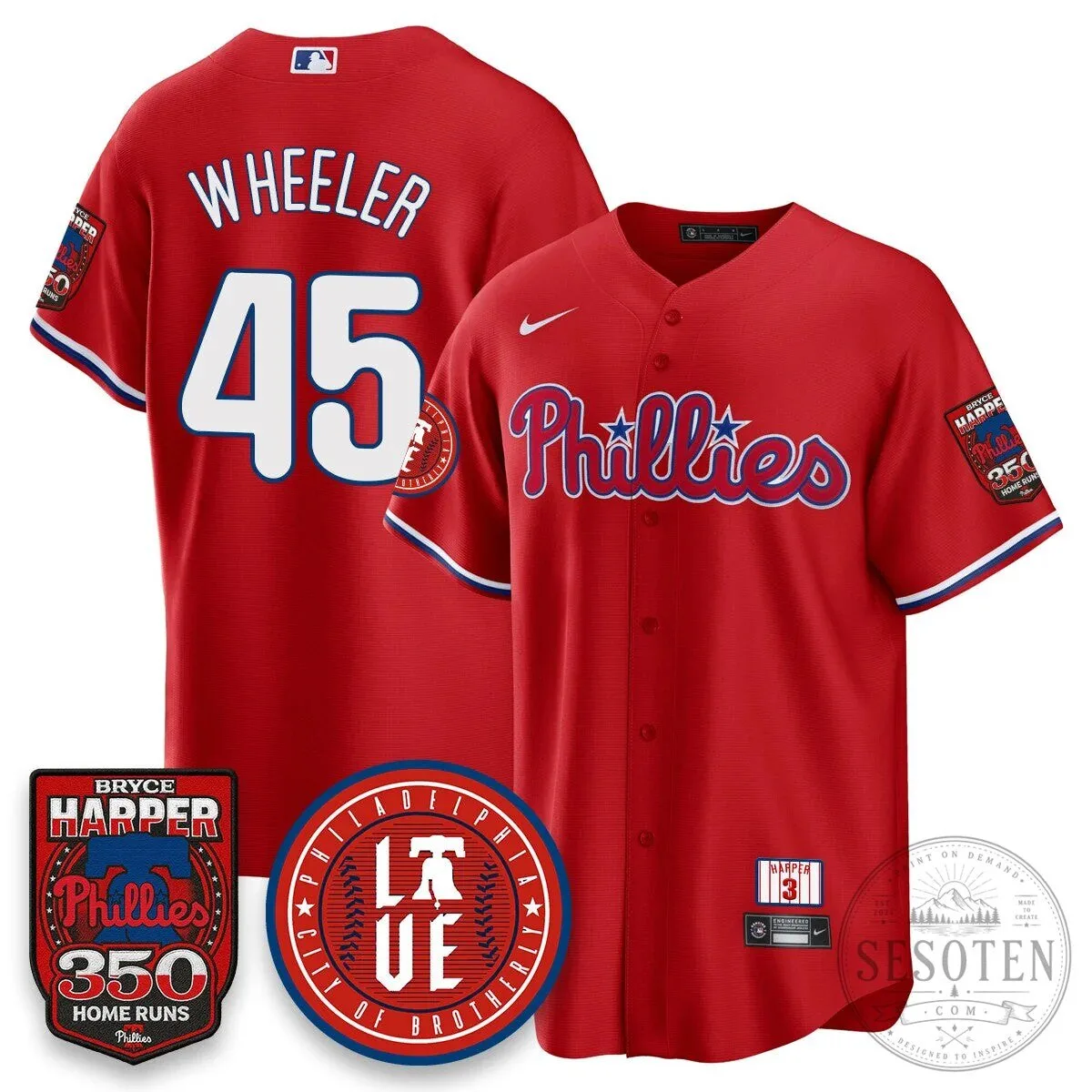 Philadelphia Phillies Bryce Harper 350 Home Runs Baseball Jersey 72 Philadelphia Phillies Bryce Harper 350 Home Runs Baseball Jersey