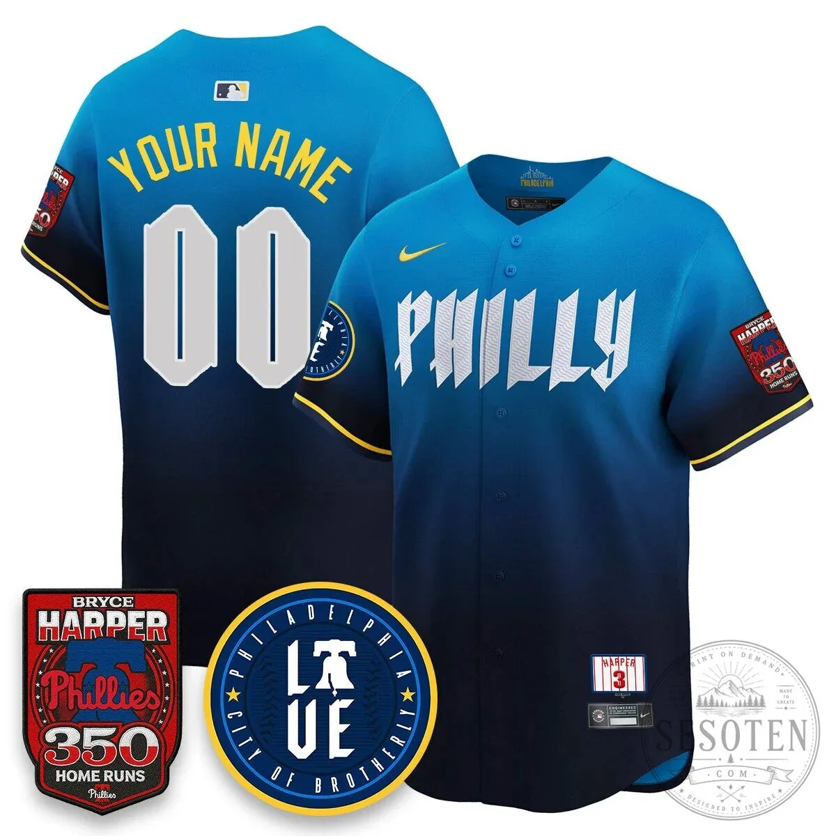 Philadelphia Phillies Bryce Harper 350 Home Runs Baseball Jersey 77 Philadelphia Phillies Bryce Harper 350 Home Runs Baseball Jersey