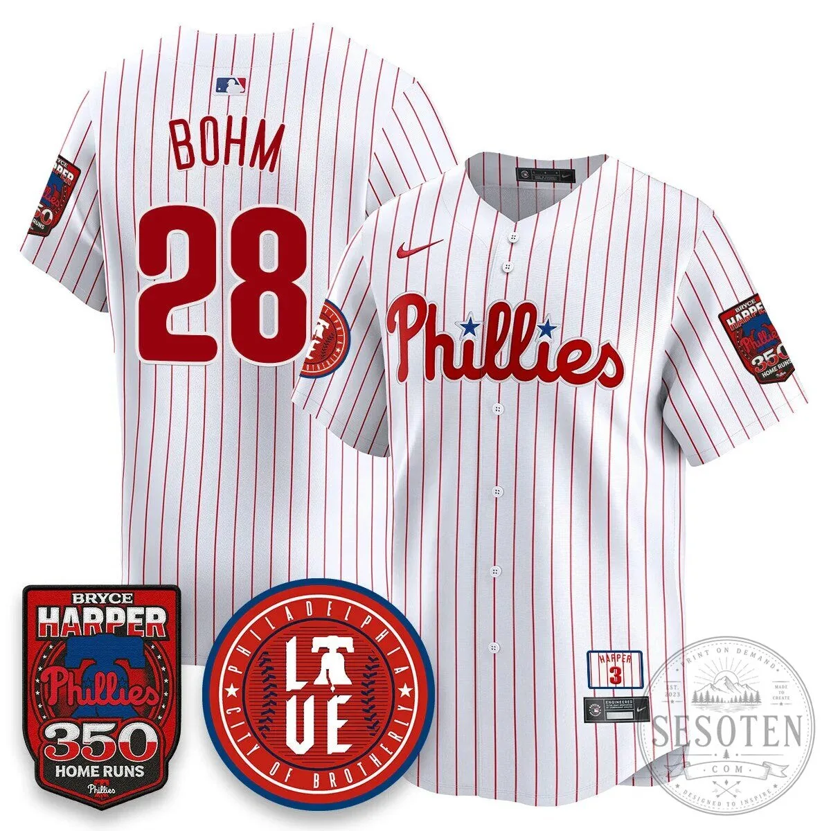 Philadelphia Phillies Bryce Harper 350 Home Runs Baseball Jersey 78 Philadelphia Phillies Bryce Harper 350 Home Runs Baseball Jersey