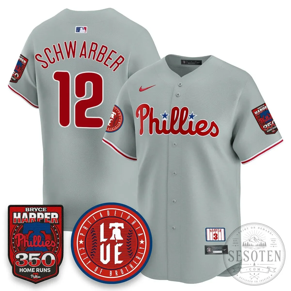 Philadelphia Phillies Bryce Harper 350 Home Runs Baseball Jersey 79 Philadelphia Phillies Bryce Harper 350 Home Runs Baseball Jersey