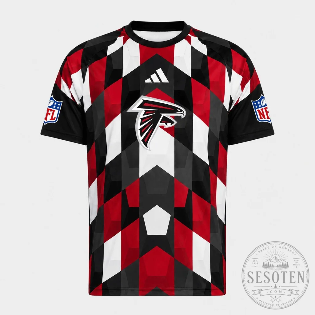 Atlanta Falcons NFL Fan Shirt Geometric Performance T-Shirt Atlanta Falcons NFL Fan Shirt Geometric Performance T-Shirt