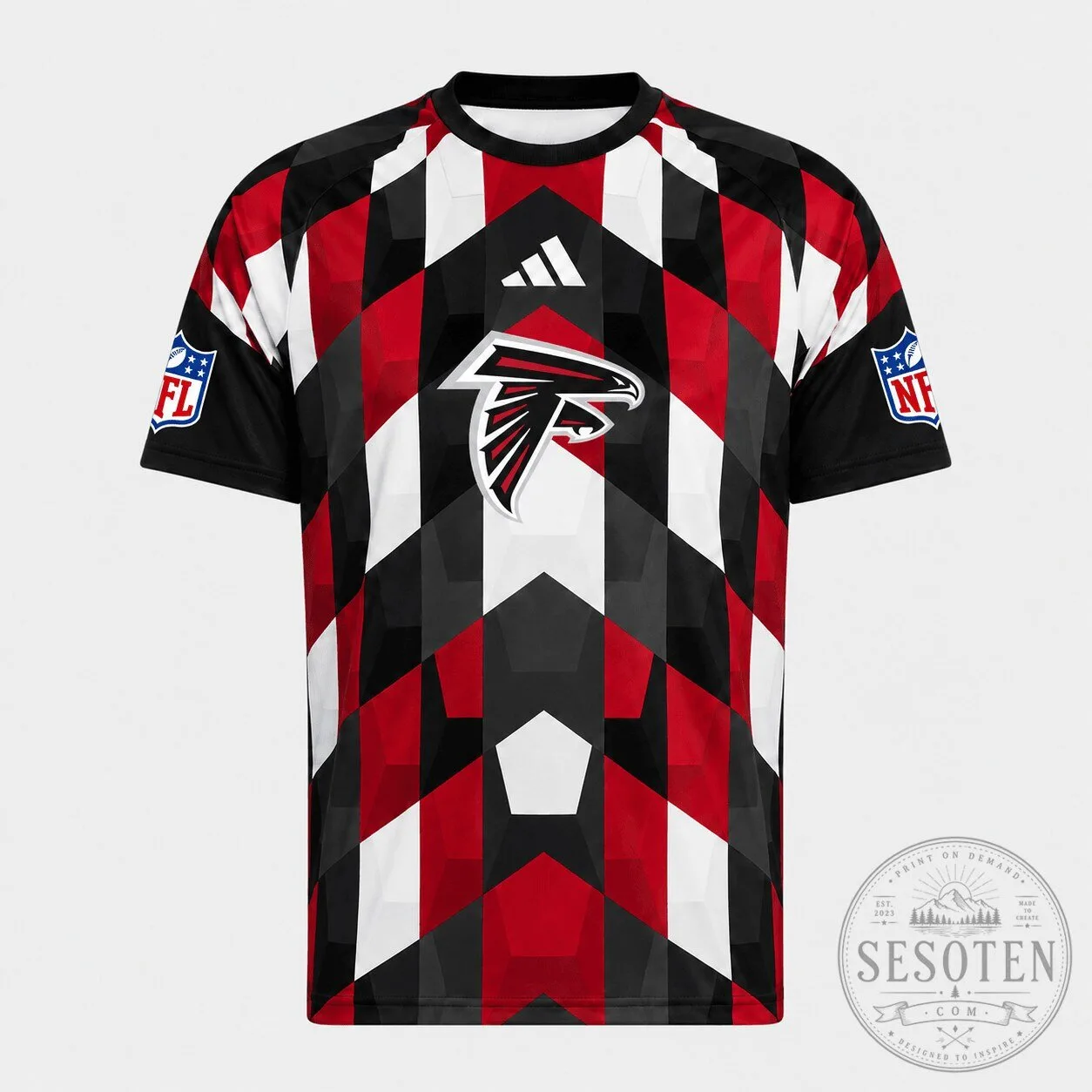 Atlanta Falcons NFL Fan Shirt Geometric Performance T-Shirt