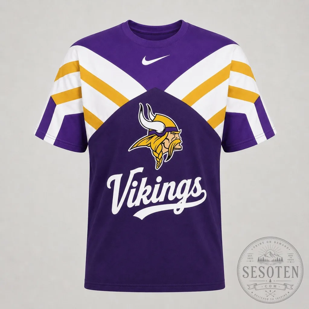 Minnesota Vikings NFL Football Team Purple and Gold Performance T-Shirt 21 Minnesota Vikings NFL Football Team Purple and Gold Performance T-Shirt