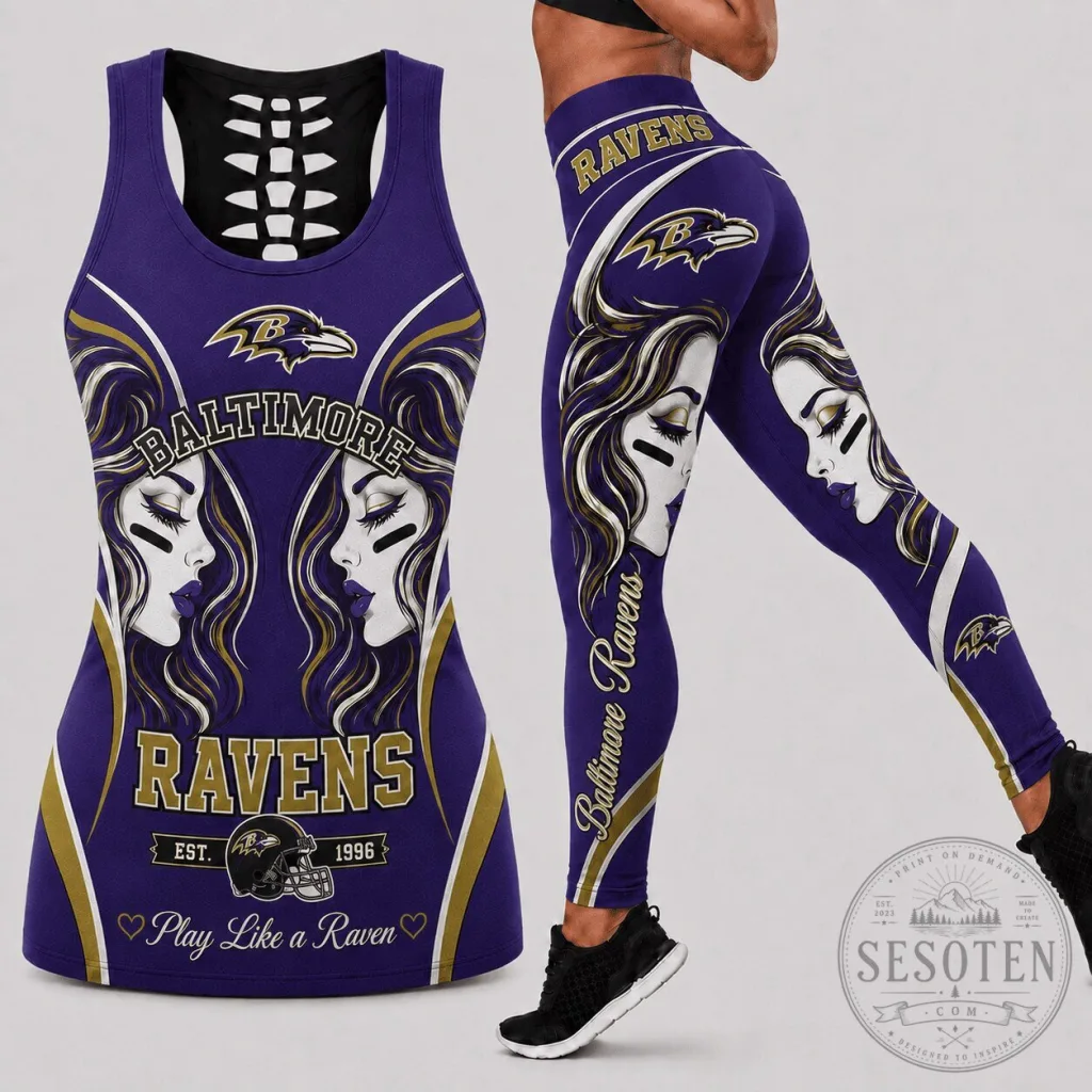 Baltimore Ravens Football Team Women's Hollow Back Tank Top Baltimore Ravens Football Team Women's Hollow Back Tank Top