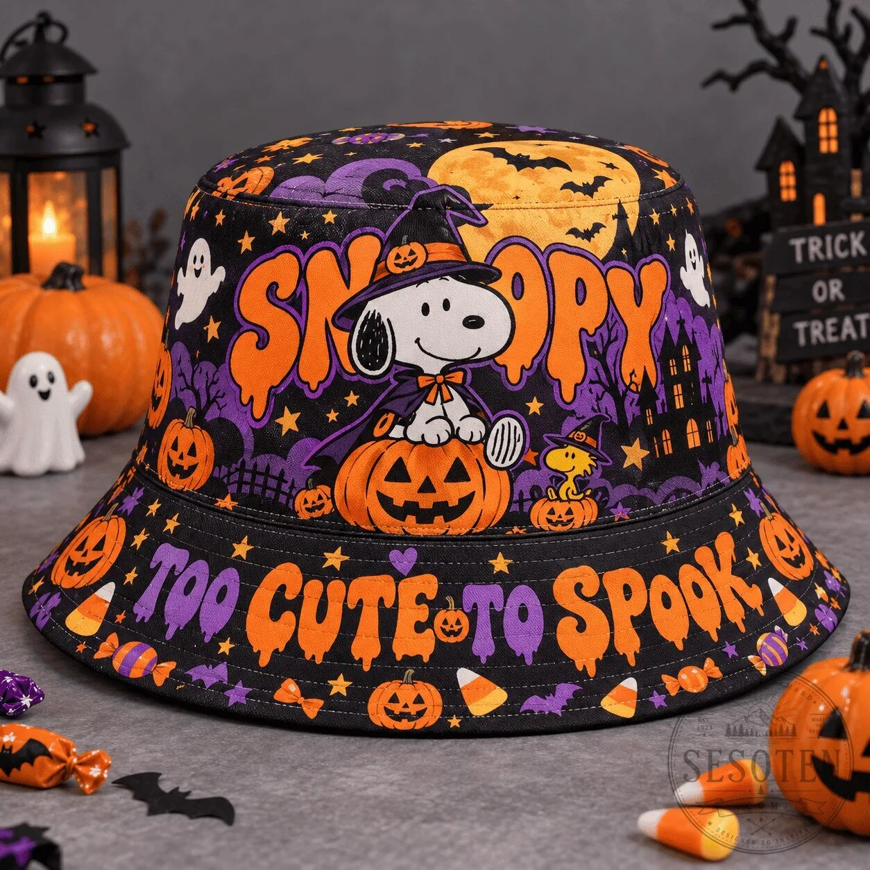 Halloween Bucket Hat Featuring Snoopy: Too Cute to Be Spooky