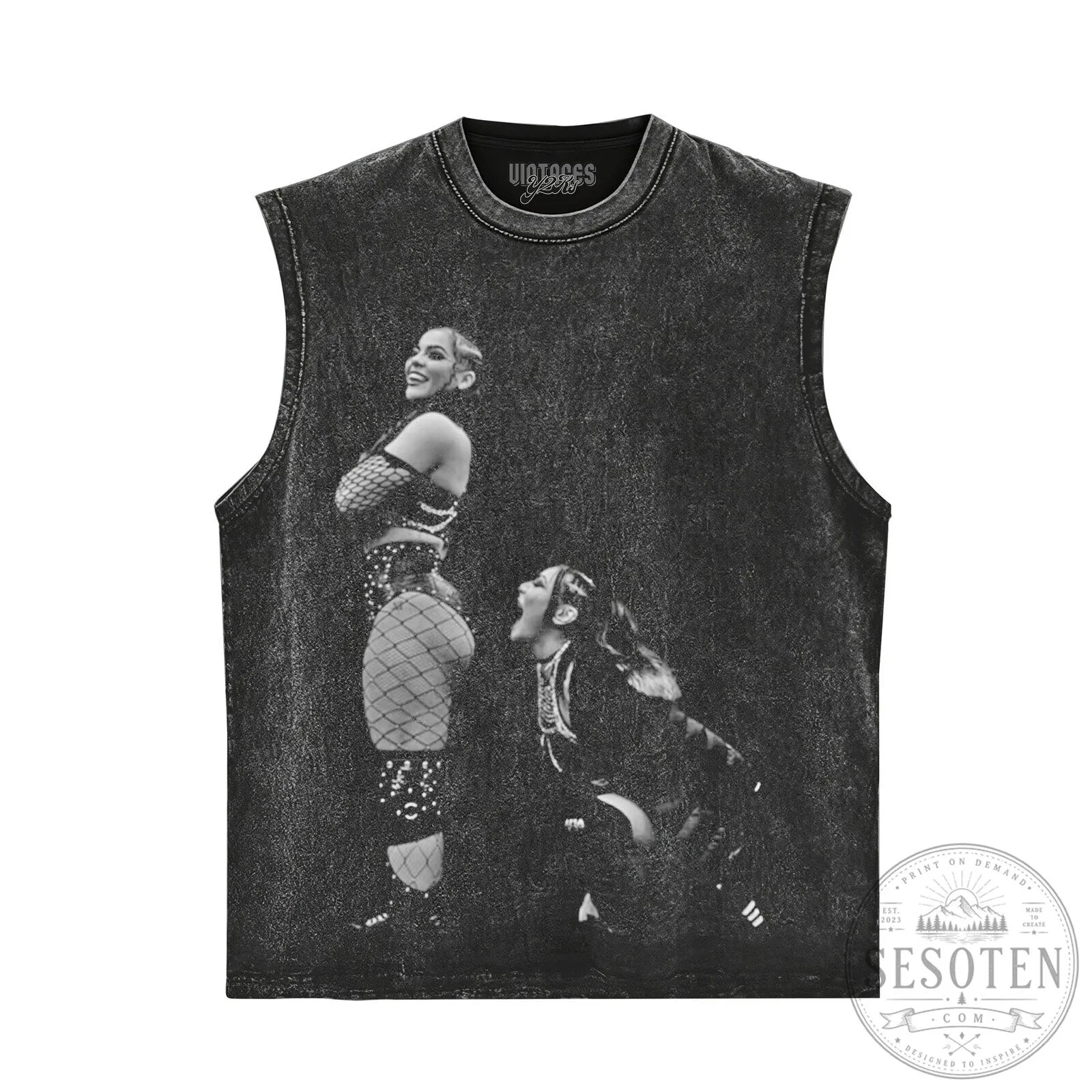 Jaida Parker and Iyo Sky Professional Wrestlers Black and White T-Shirt 13 Jaida Parker and Iyo Sky Professional Wrestlers Black and White T-Shirt