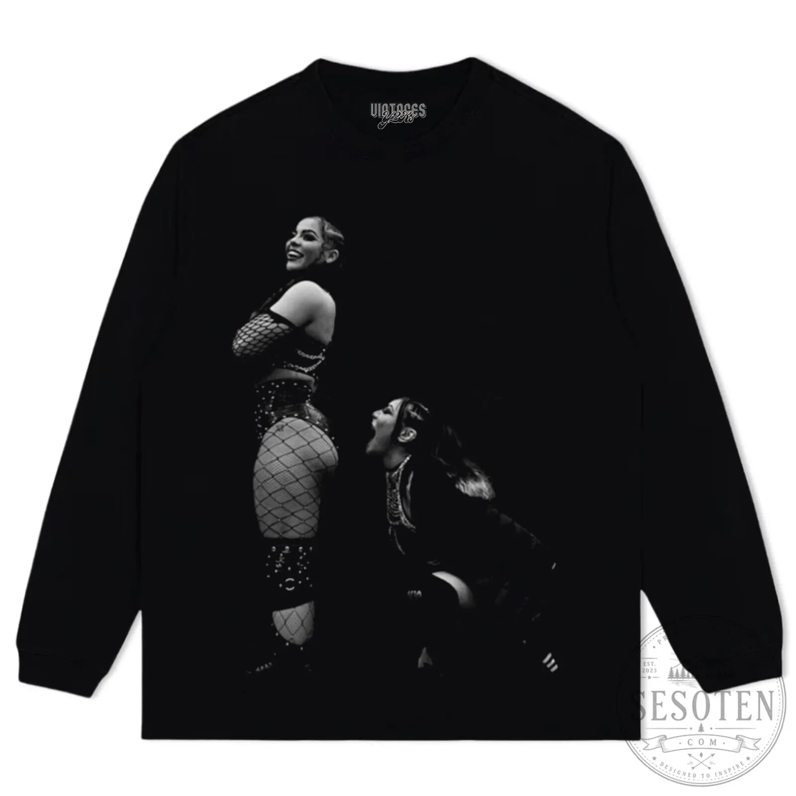 Jaida Parker and Iyo Sky Professional Wrestlers Black and White T-Shirt 15 Jaida Parker and Iyo Sky Professional Wrestlers Black and White T-Shirt