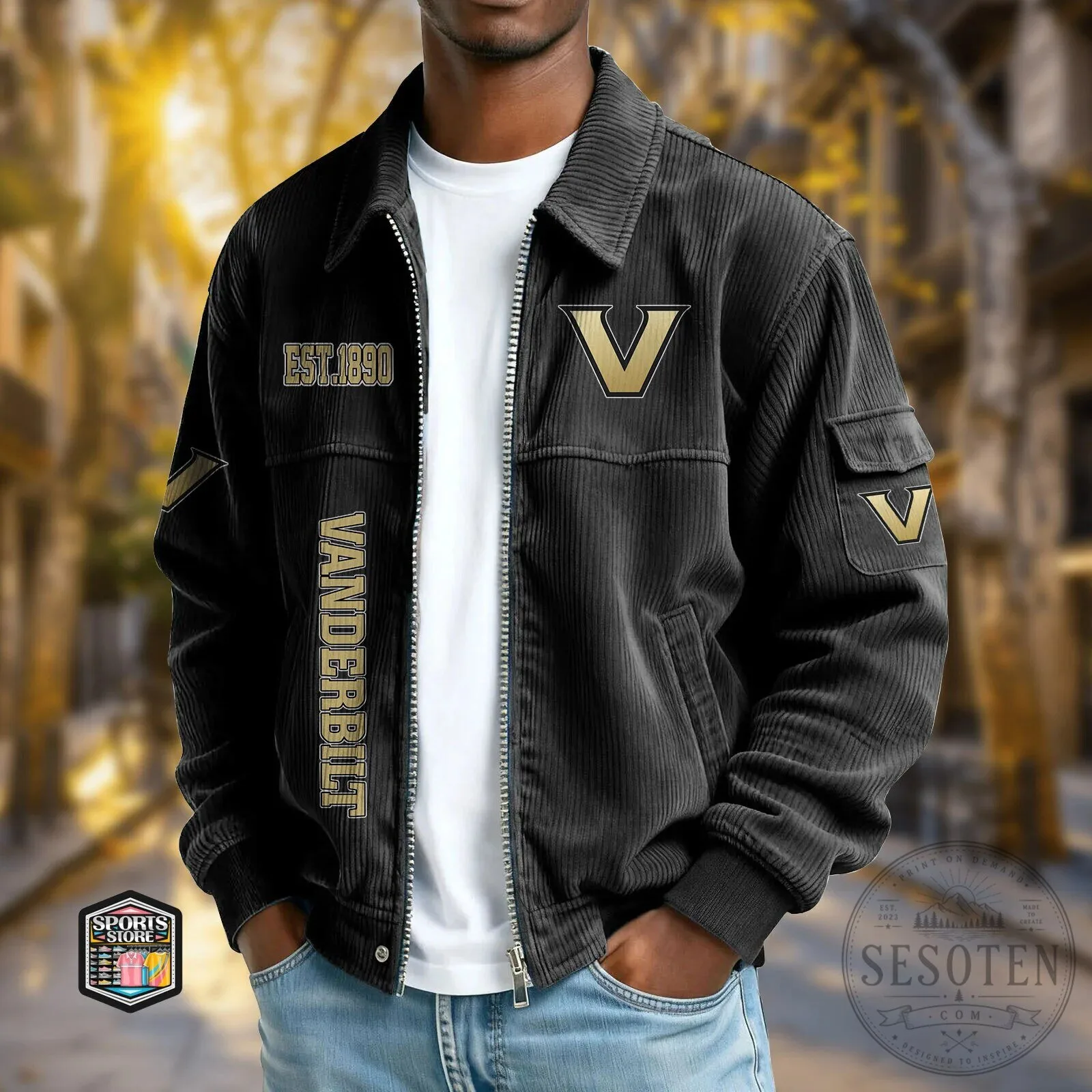 Vanderbilt Commodores Corduroy Varsity Jacket