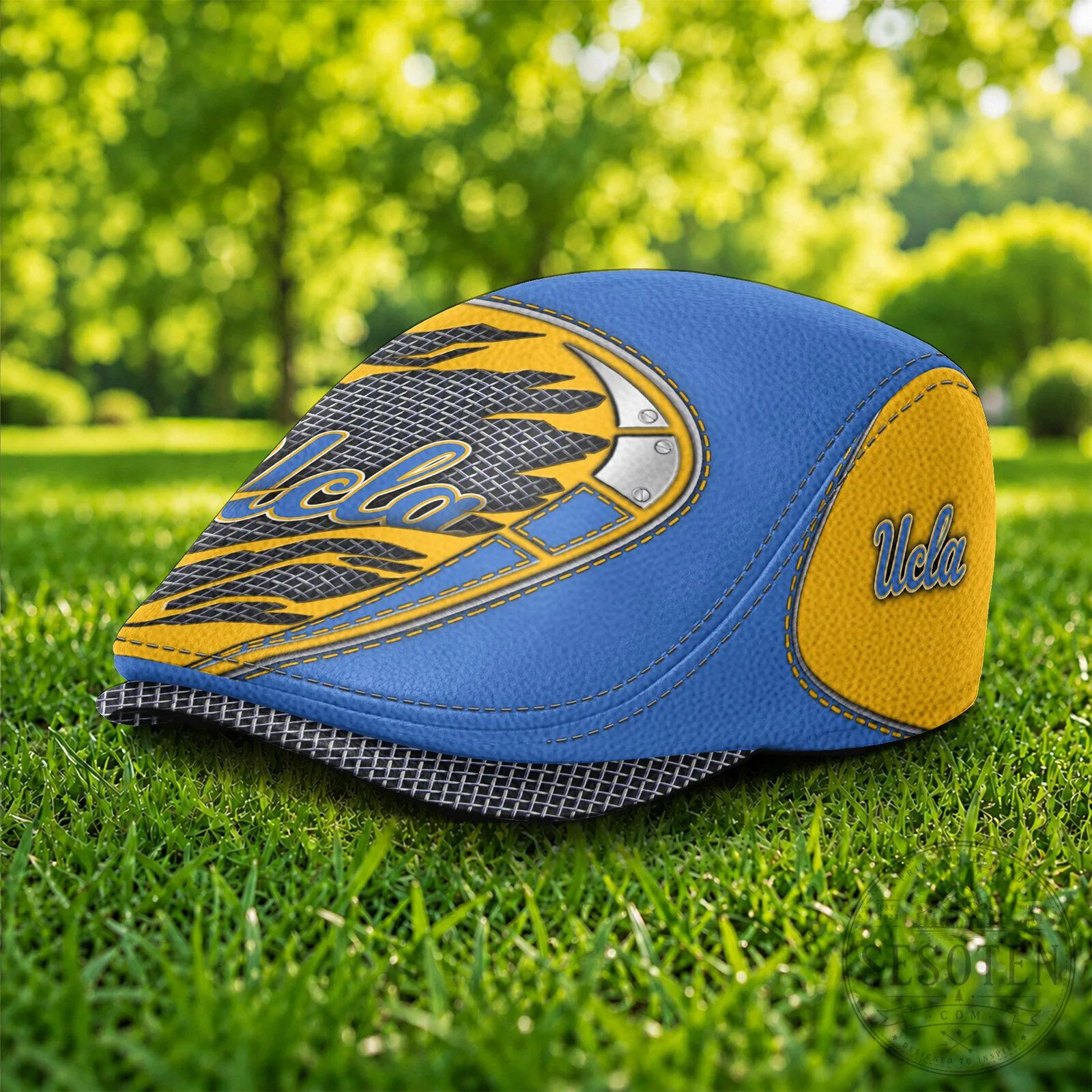UCLA Bruins NCAA College Blue and Gold Flat Cap Hat