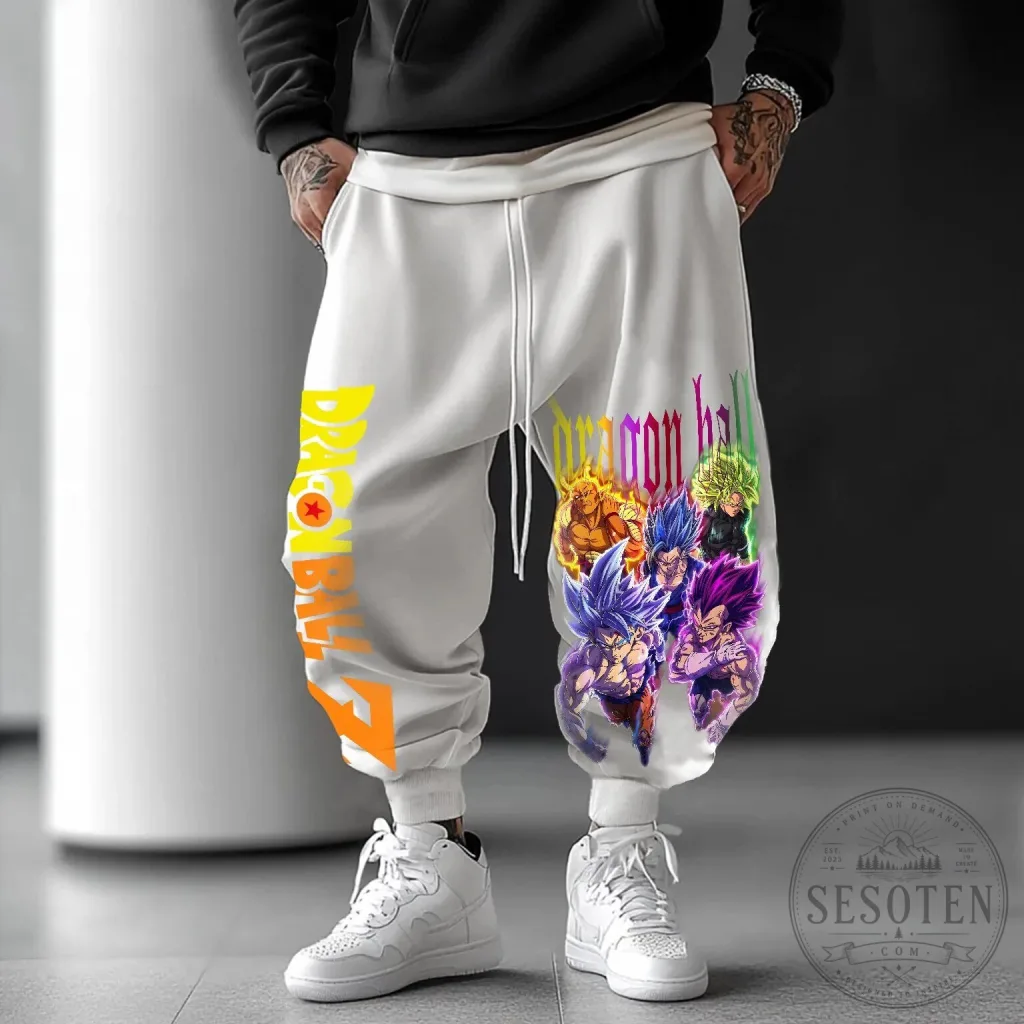 Dragon Ball Z Super Saiyan Goku Vegeta Anime Streetwear Jogger Pants Dragon Ball Z Super Saiyan Goku Vegeta Anime Streetwear Jogger Pants