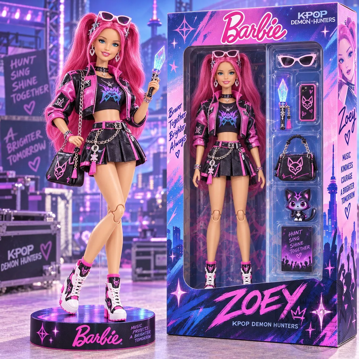 Barbie Zoey KPOP Demon Hunters Collectible Fashion Doll