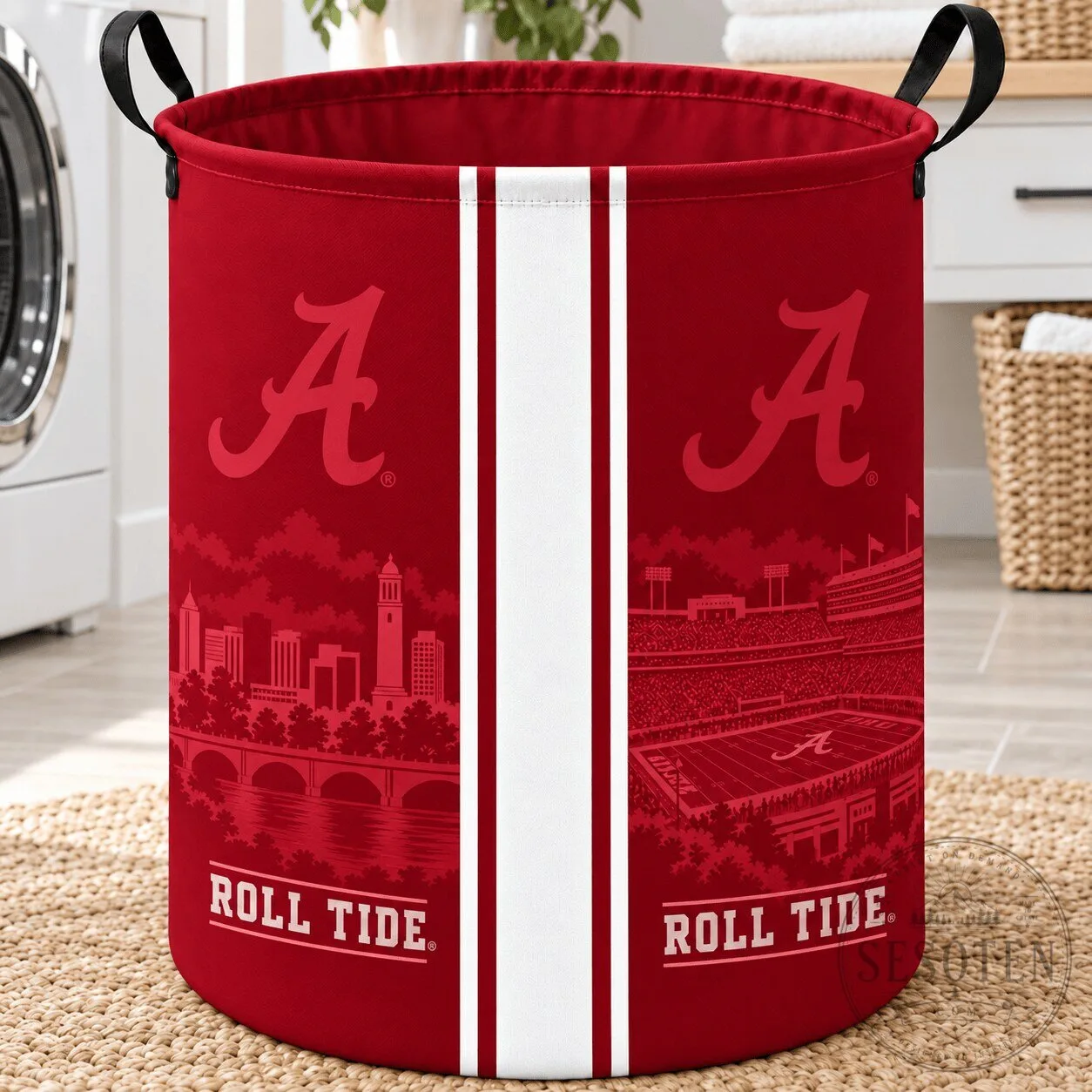 Alabama Crimson Tide Football Fan Laundry Basket