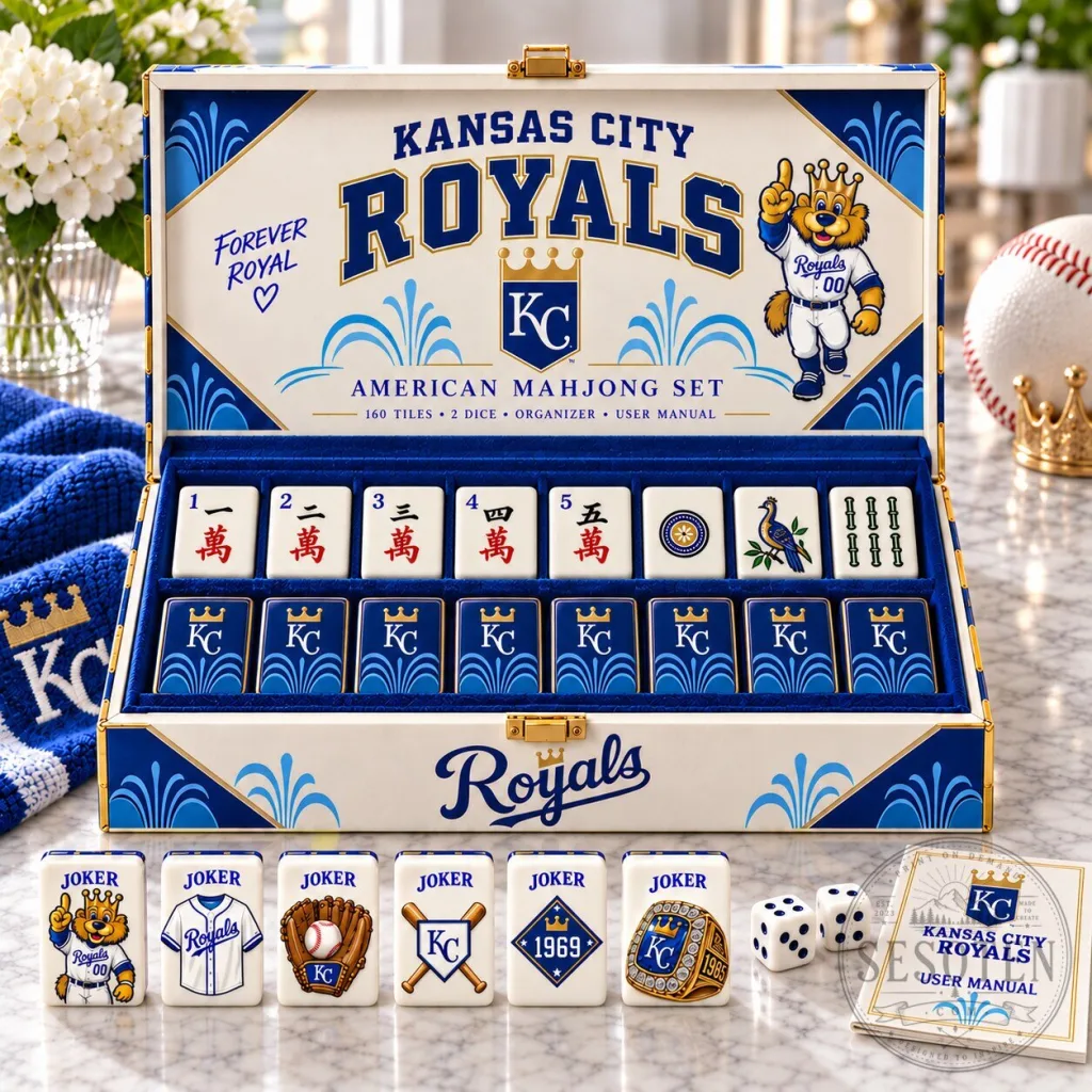 Kansas City Royals Mahjong Game Set with 160 Tiles and User Manual 6 Kansas City Royals Mahjong Game Set with 160 Tiles and User Manual