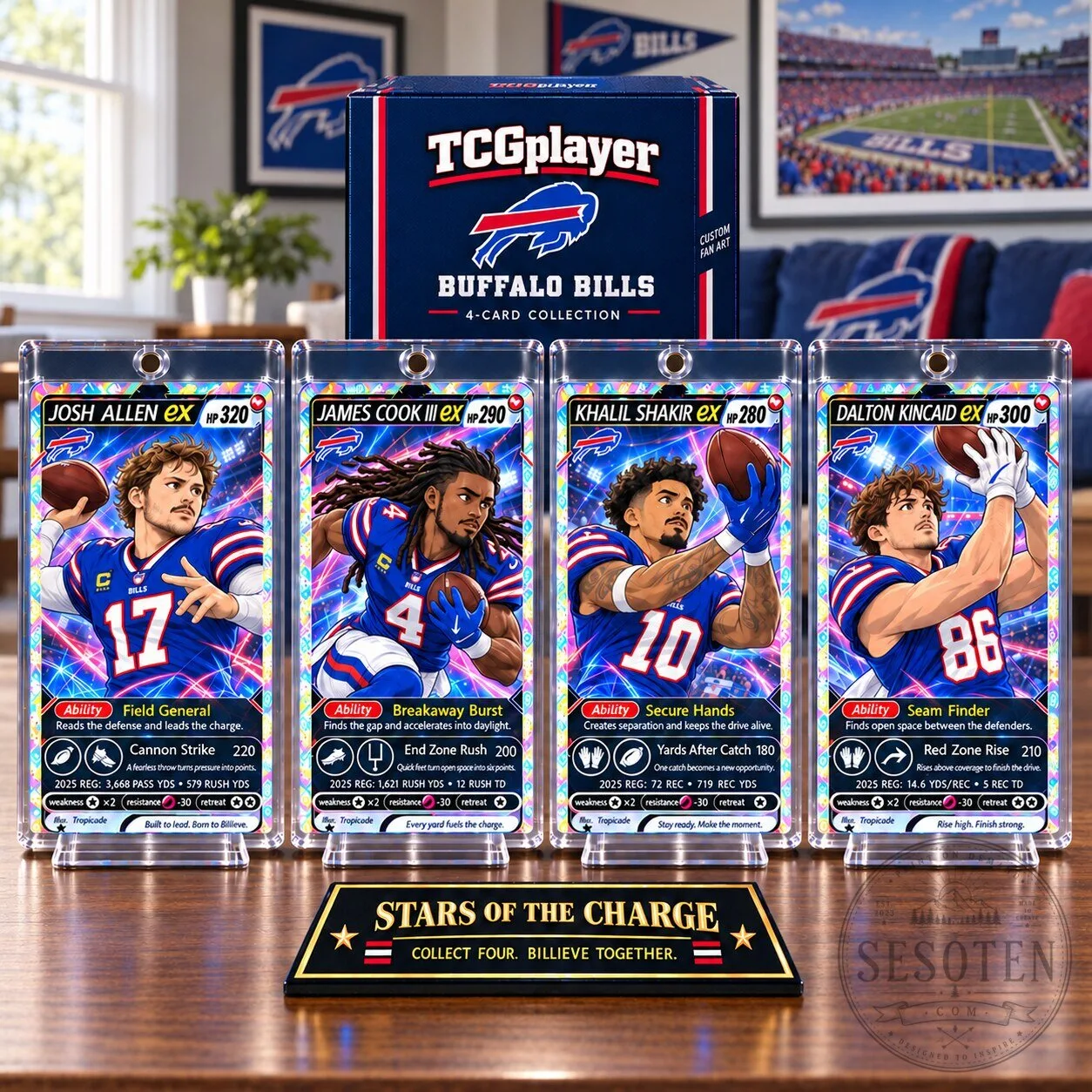 Buffalo Bills Football Player Trading Card Collector's Box Set 1 Buffalo Bills Football Player Trading Card Collector's Box Set