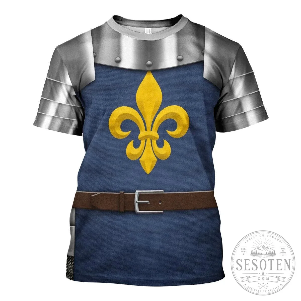 Medieval French Knight Armor Suit Fleur de Lis Costume Hoodie 17 Medieval French Knight Armor Suit Fleur de Lis Costume Hoodie