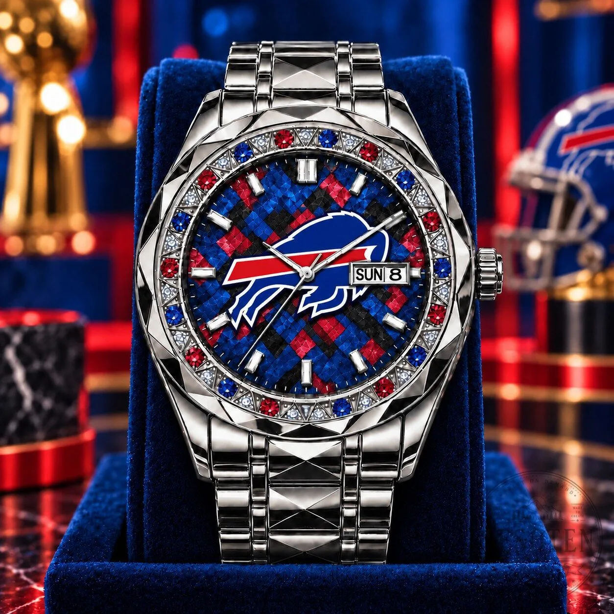 Buffalo Bills National Football League Men's Luxury Stainless Steel Watch 1 Buffalo Bills National Football League Men's Luxury Stainless Steel Watch