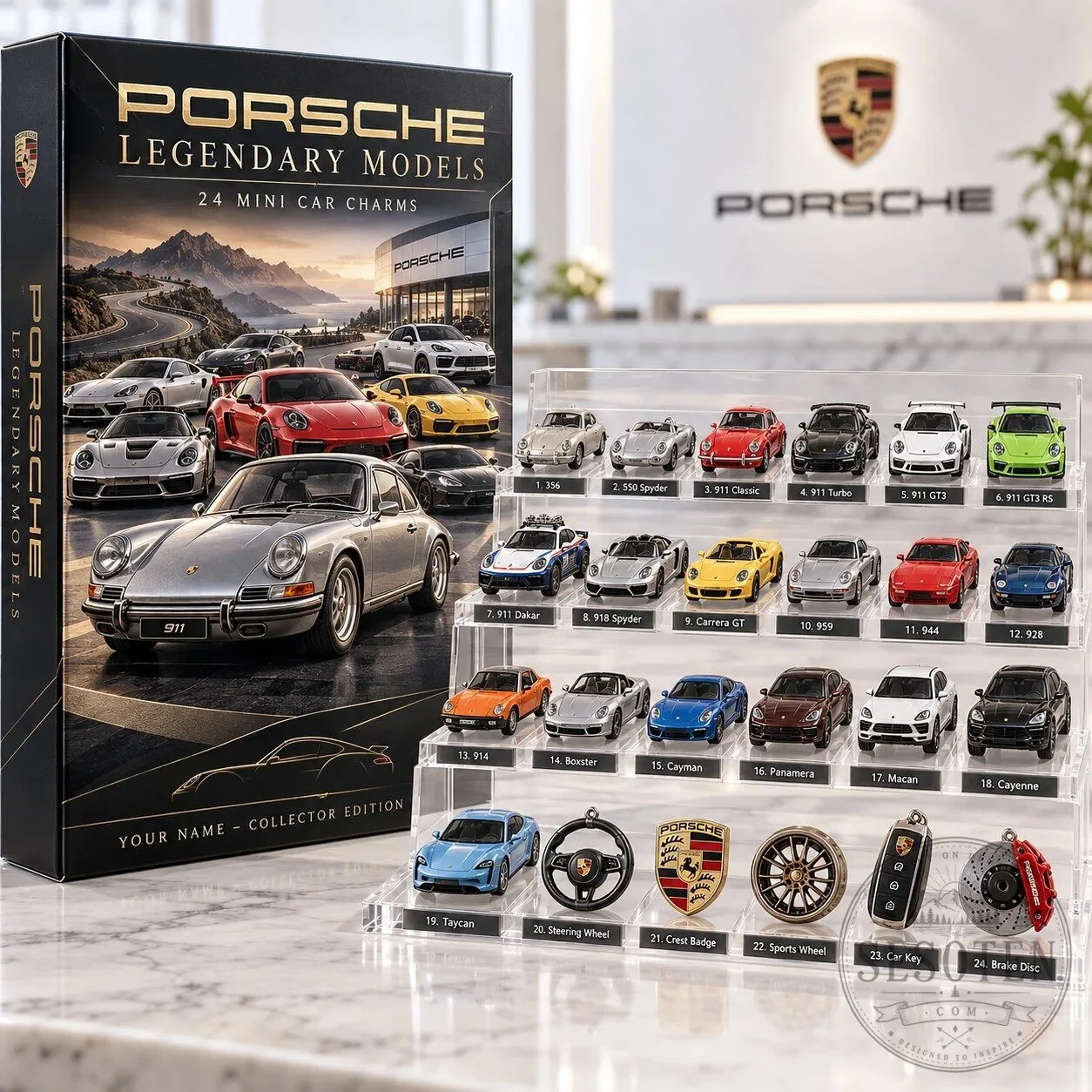 Porsche Legendary Models 24 Mini Car Charms Advent Calendar Gift Box 2 Porsche Legendary Models 24 Mini Car Charms Advent Calendar Gift Box