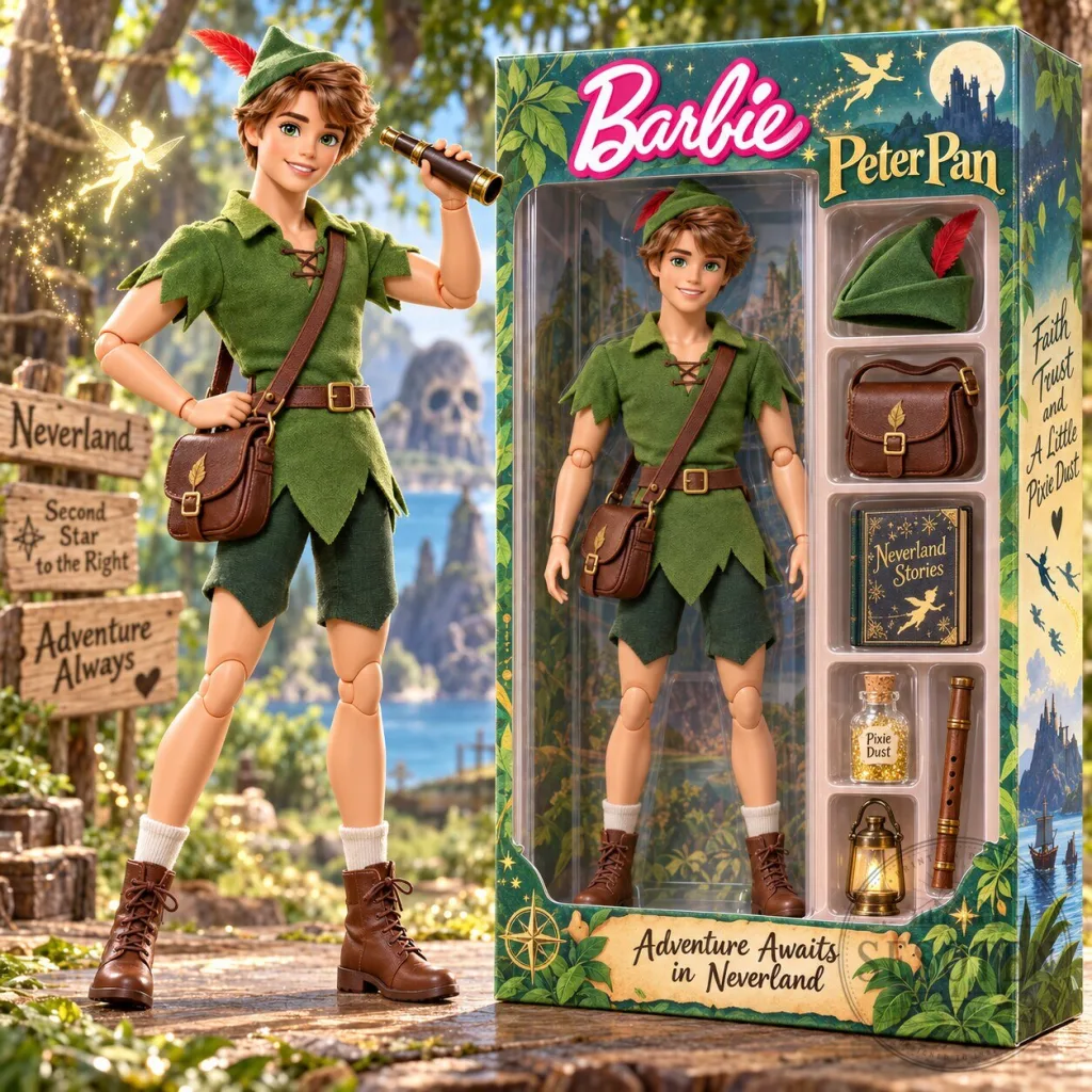 Barbie Peter Pan Adventure Awaits in Neverland Collectible Doll Figure Barbie Peter Pan Adventure Awaits in Neverland Collectible Doll Figure