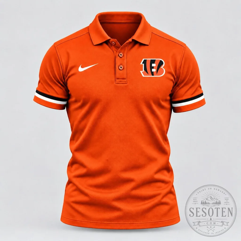 Cincinnati Bengals NFL Gridiron Legacy Men's Performance Polo Shirt Cincinnati Bengals NFL Gridiron Legacy Men's Performance Polo Shirt
