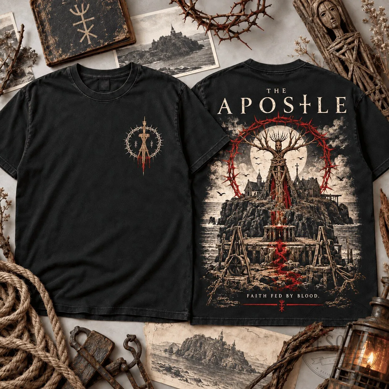 The Apostle Folk Horror Movie Faith Fed By Blood Black T-Shirt