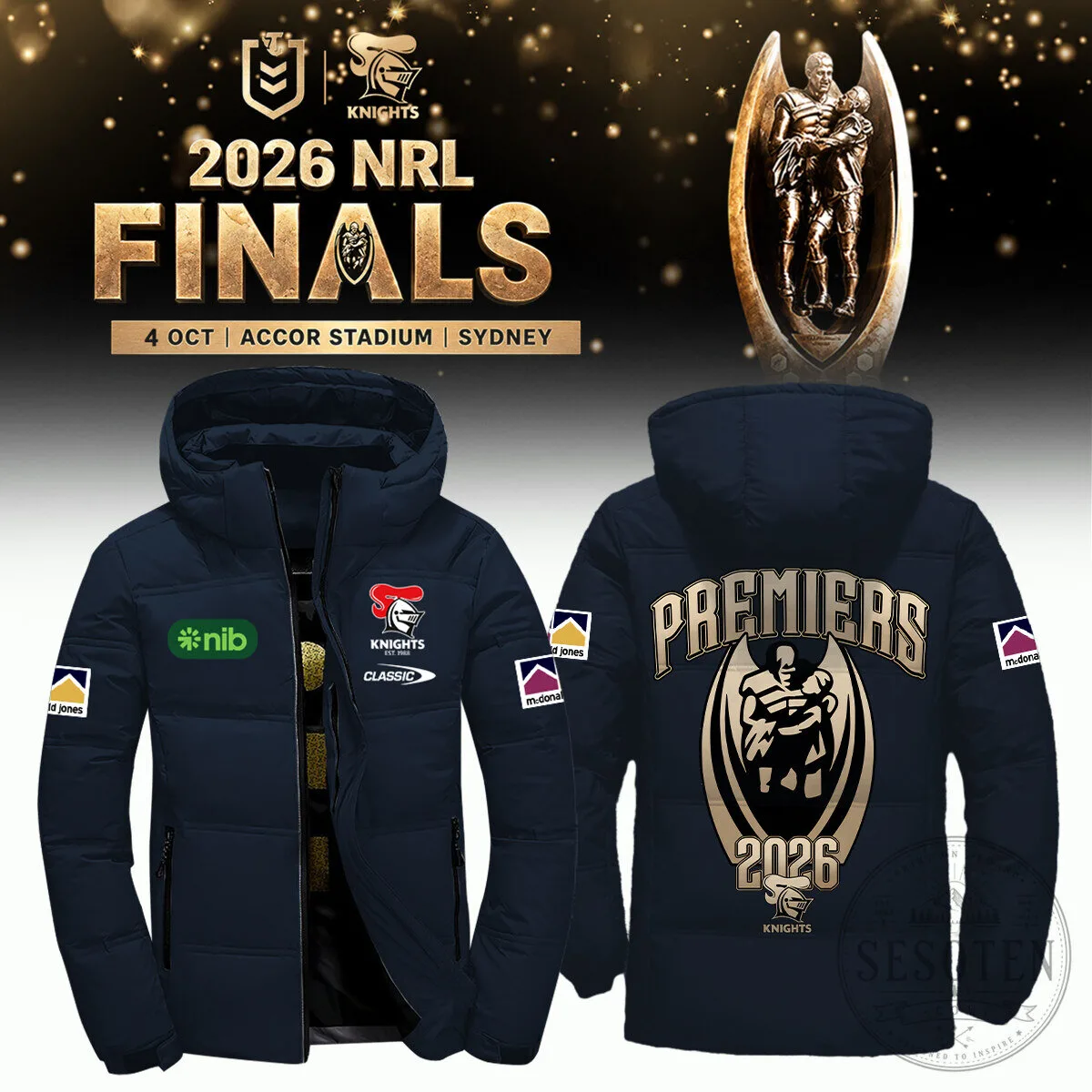 Newcastle Knights 2026 NRL Finals Premiers Champion Jacket
