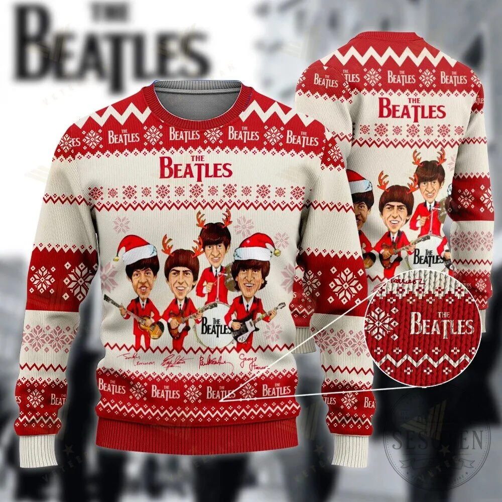 Paul McCartney The Beatles Christmas Ugly Sweater Holiday Band Apparel 3 Paul McCartney The Beatles Christmas Ugly Sweater Holiday Band Apparel