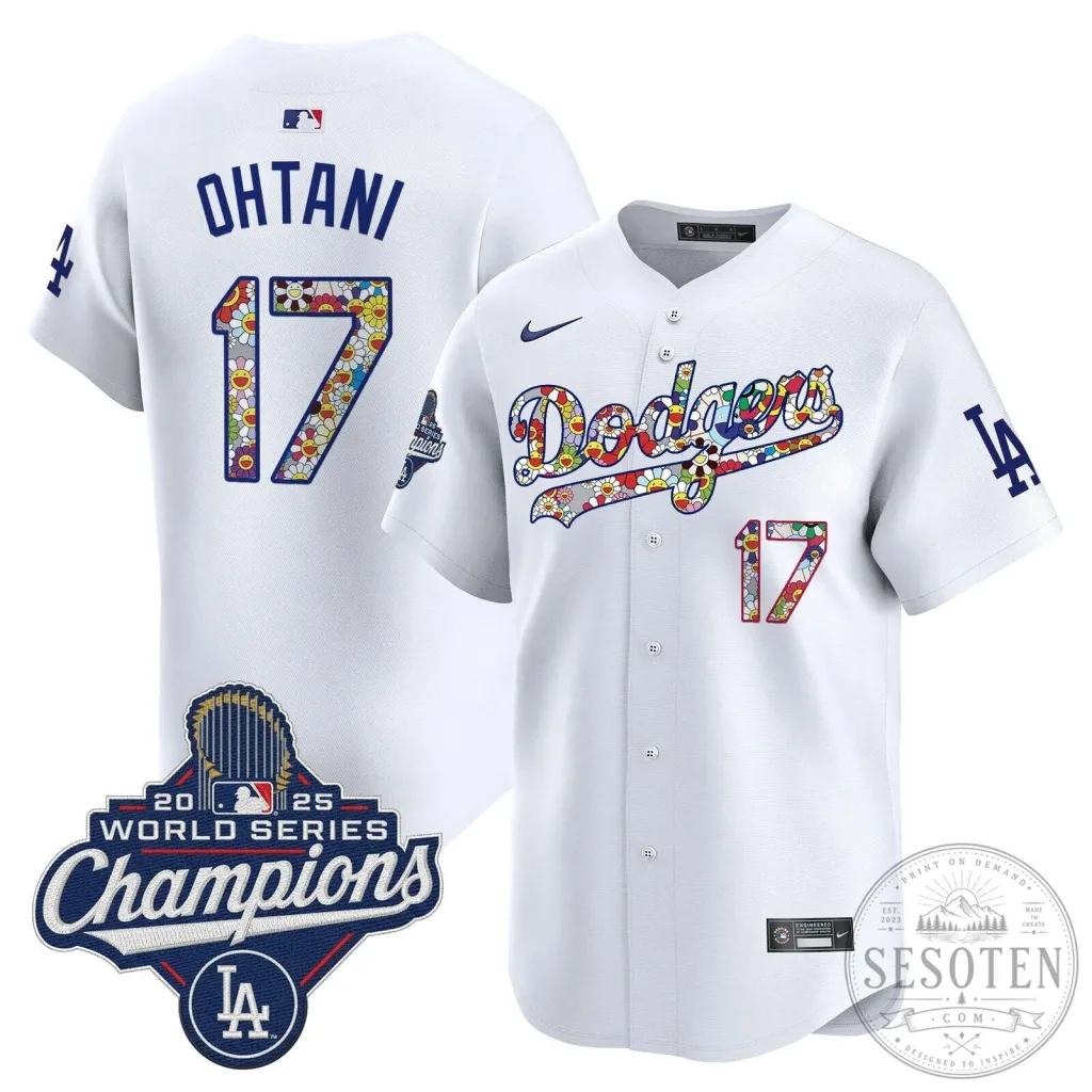 Takashi Murakami Los Angeles Dodgers Shohei Ohtani World Series Champions Jersey Takashi Murakami Los Angeles Dodgers Shohei Ohtani World Series Champions Jersey