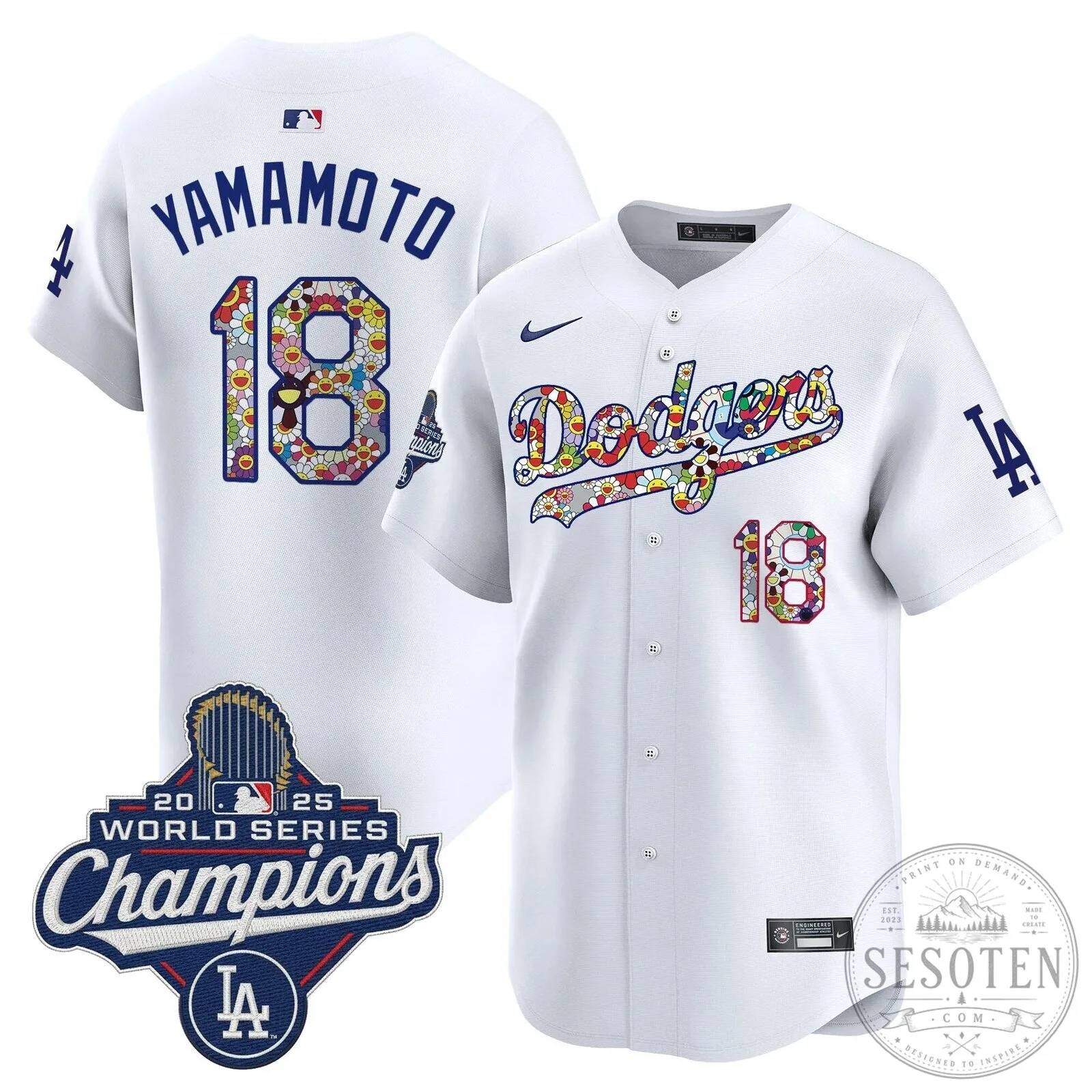 Takashi Murakami Los Angeles Dodgers Shohei Ohtani World Series Champions Jersey 57 Takashi Murakami Los Angeles Dodgers Shohei Ohtani World Series Champions Jersey
