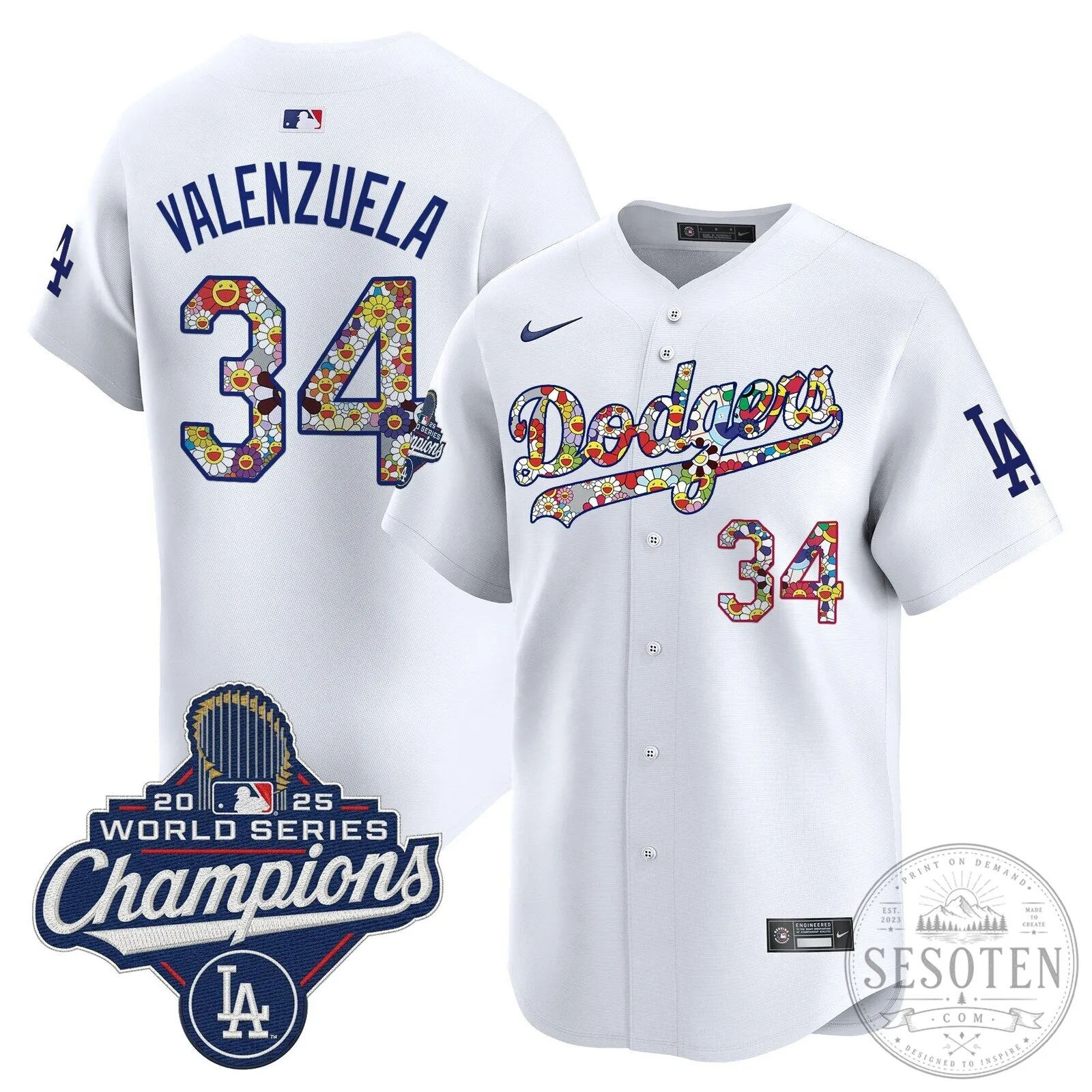 Takashi Murakami Los Angeles Dodgers Shohei Ohtani World Series Champions Jersey 59 Takashi Murakami Los Angeles Dodgers Shohei Ohtani World Series Champions Jersey