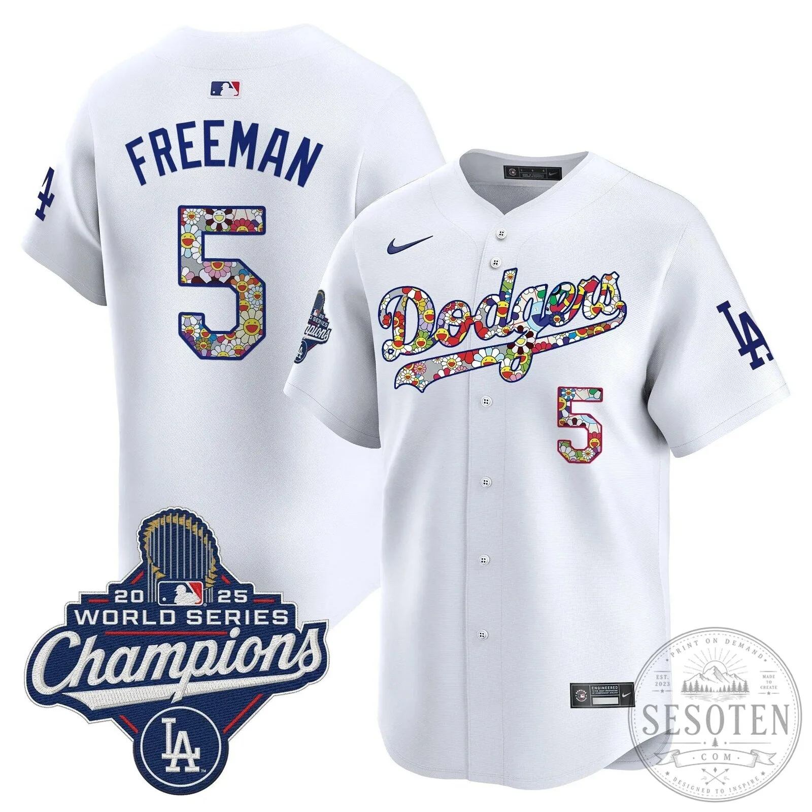 Takashi Murakami Los Angeles Dodgers Shohei Ohtani World Series Champions Jersey 60 Takashi Murakami Los Angeles Dodgers Shohei Ohtani World Series Champions Jersey