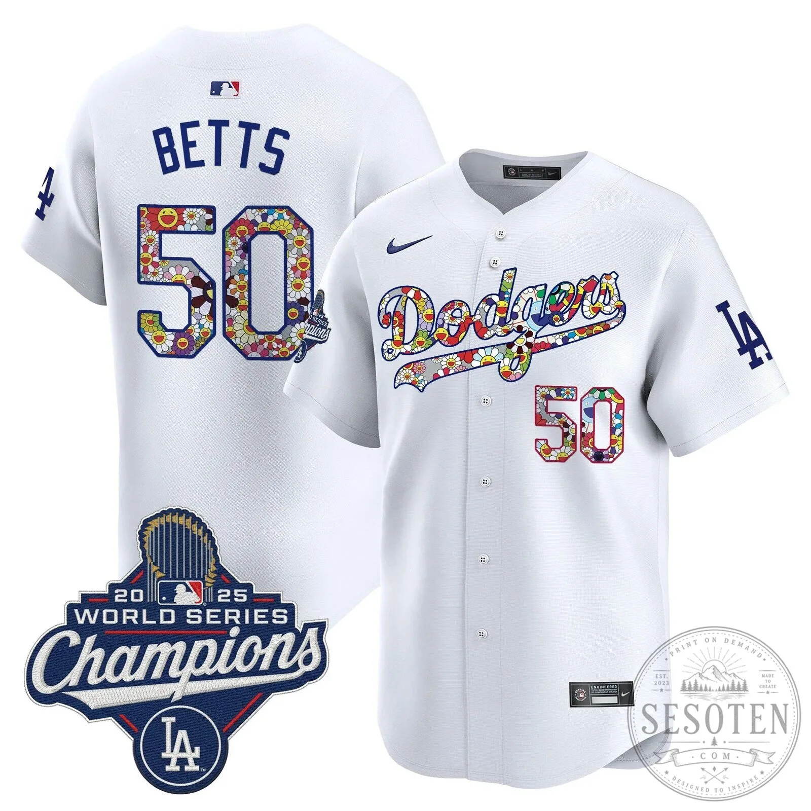 Takashi Murakami Los Angeles Dodgers Shohei Ohtani World Series Champions Jersey 61 Takashi Murakami Los Angeles Dodgers Shohei Ohtani World Series Champions Jersey