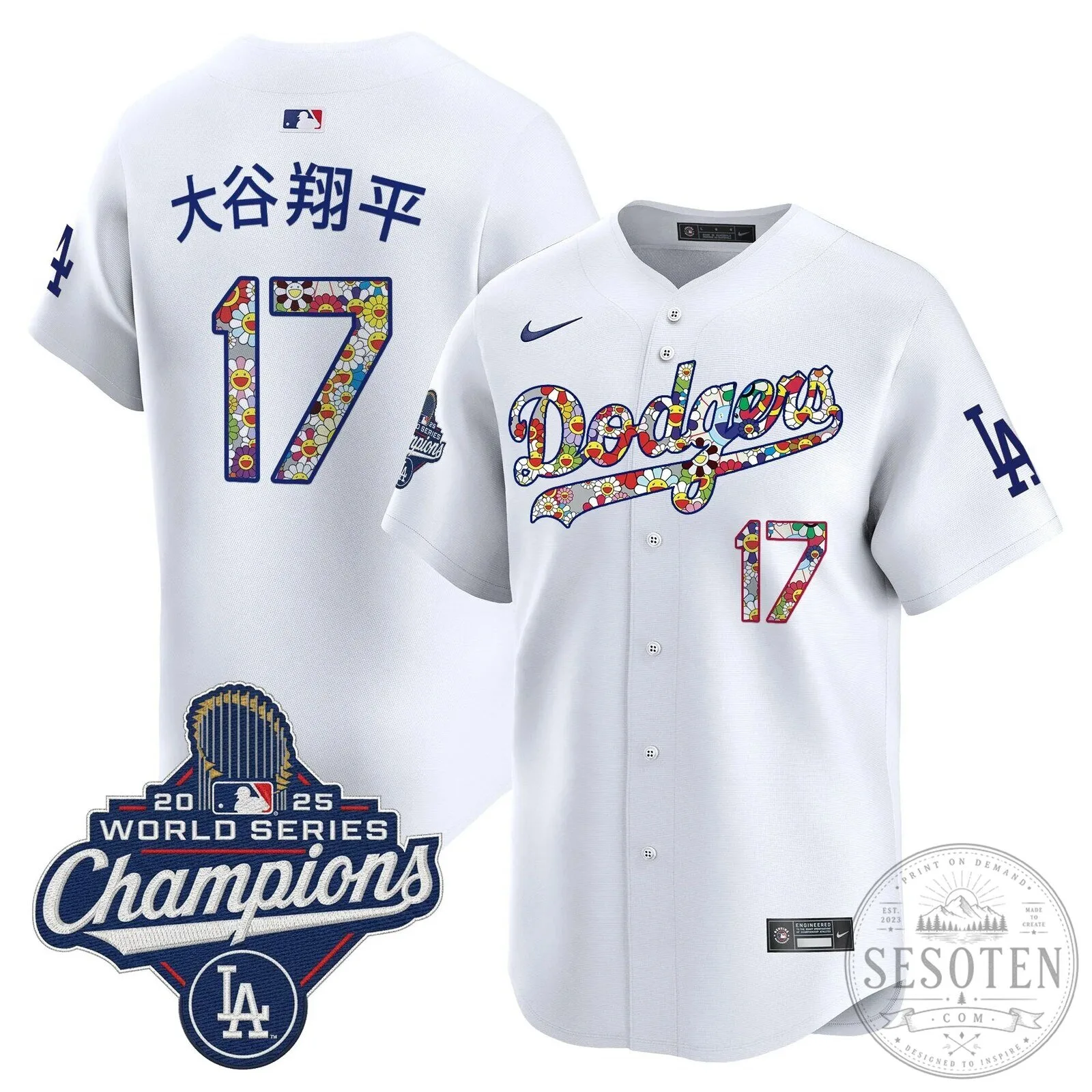 Takashi Murakami Los Angeles Dodgers Shohei Ohtani World Series Champions Jersey 65 Takashi Murakami Los Angeles Dodgers Shohei Ohtani World Series Champions Jersey