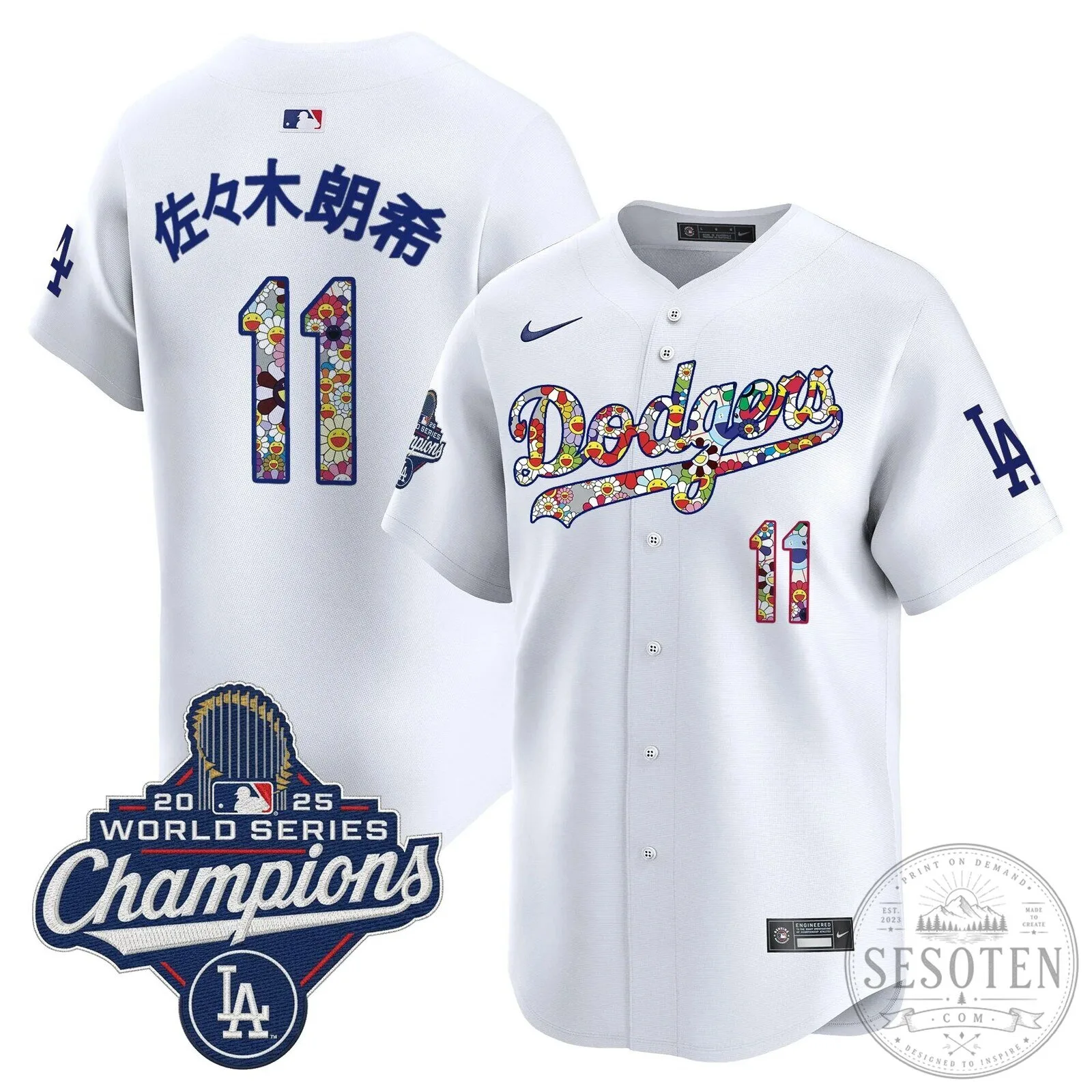 Takashi Murakami Los Angeles Dodgers Shohei Ohtani World Series Champions Jersey 67 Takashi Murakami Los Angeles Dodgers Shohei Ohtani World Series Champions Jersey